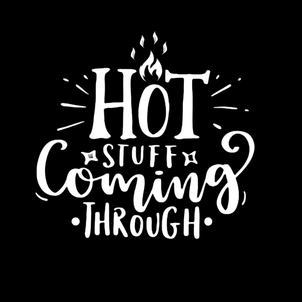 Hot Stuff Coming Through Unisex Black Bib Apron