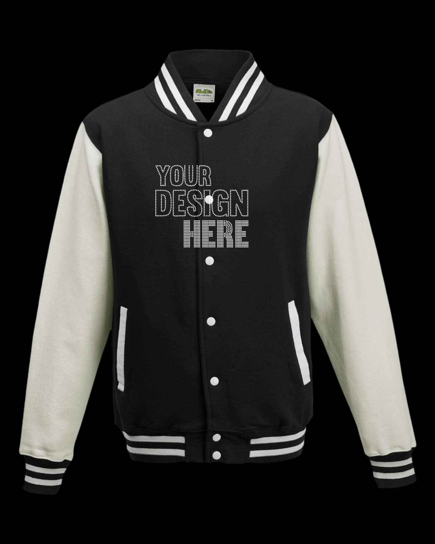 Fully Customizable Rhinestone Letterman Jacket