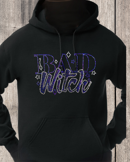 Bad Witch Rhinestone Pullover Hoodie