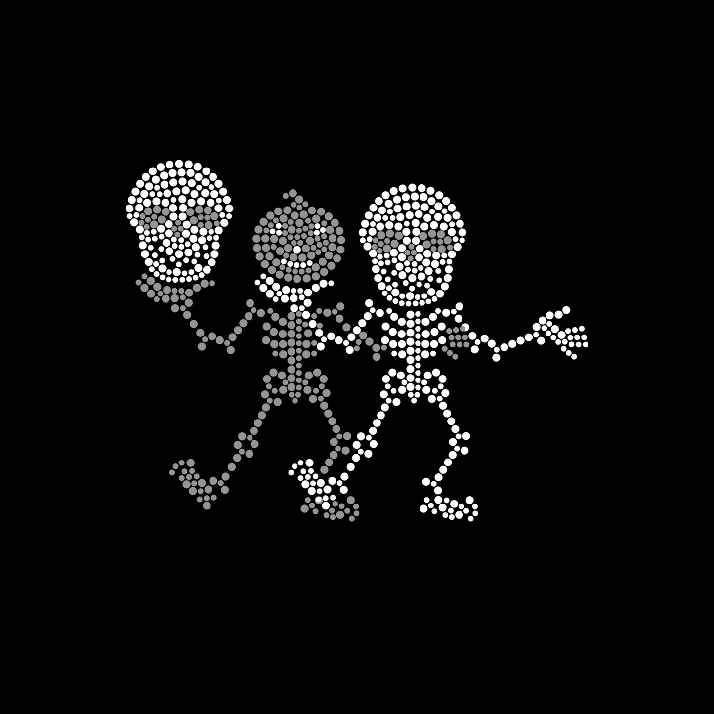 Double Skeleton Around Rhinestone Unisex T-Shirt