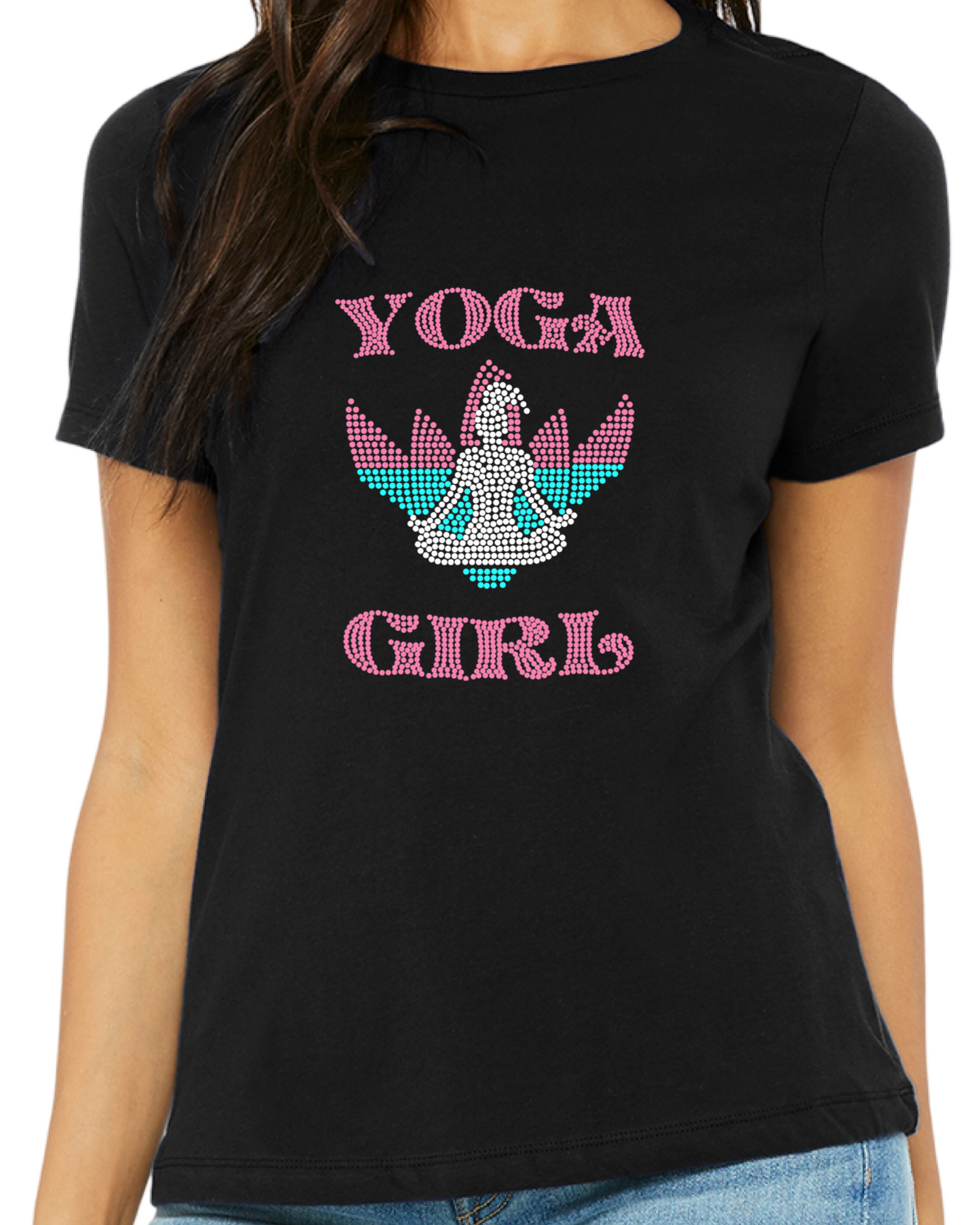 Yoga Girl - 3 Color Rhinestone Design