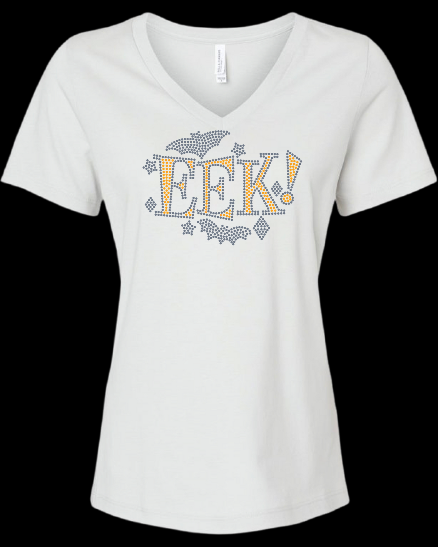 EEK Rhinestone Womens Relaxed Short Sleeve T-Shirt