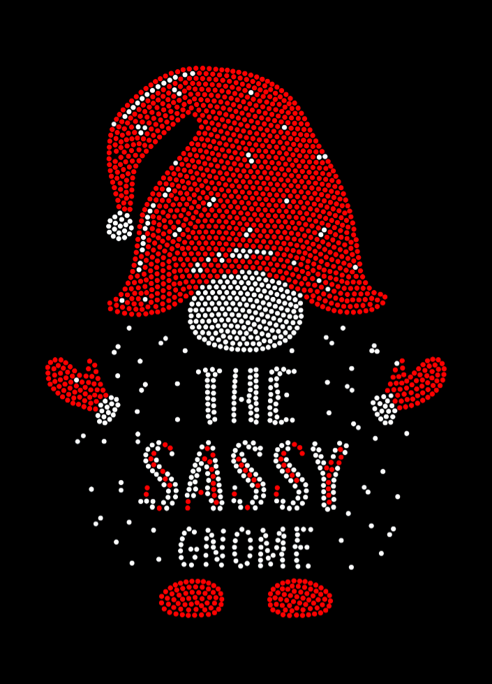 The Sassy Gnome Holiday Spangled Women’s Relaxed Crew Neck T-Shirt