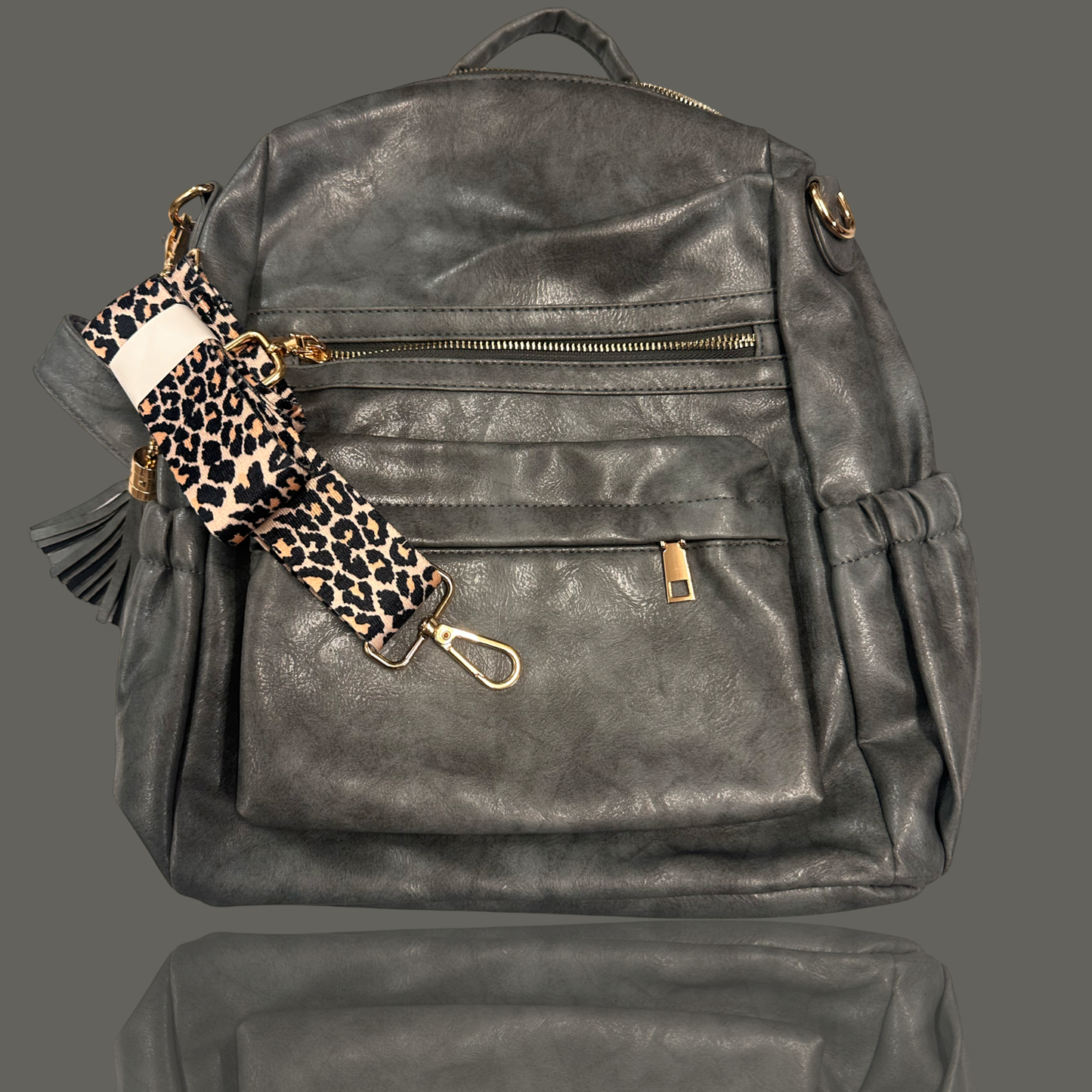 Leopard Guitar Strap Backpack Purse