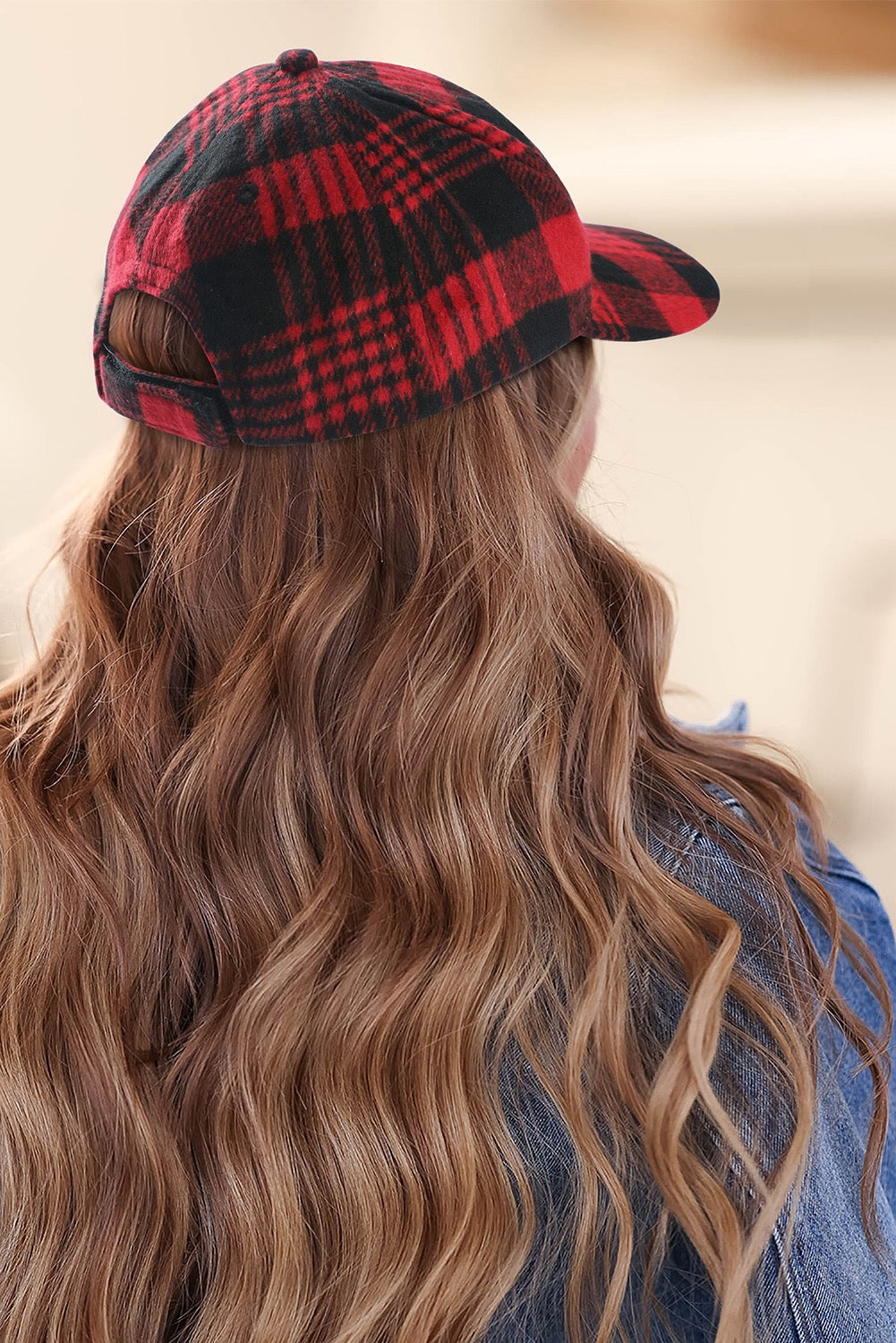 Plaid Adjustable Baseball Cap