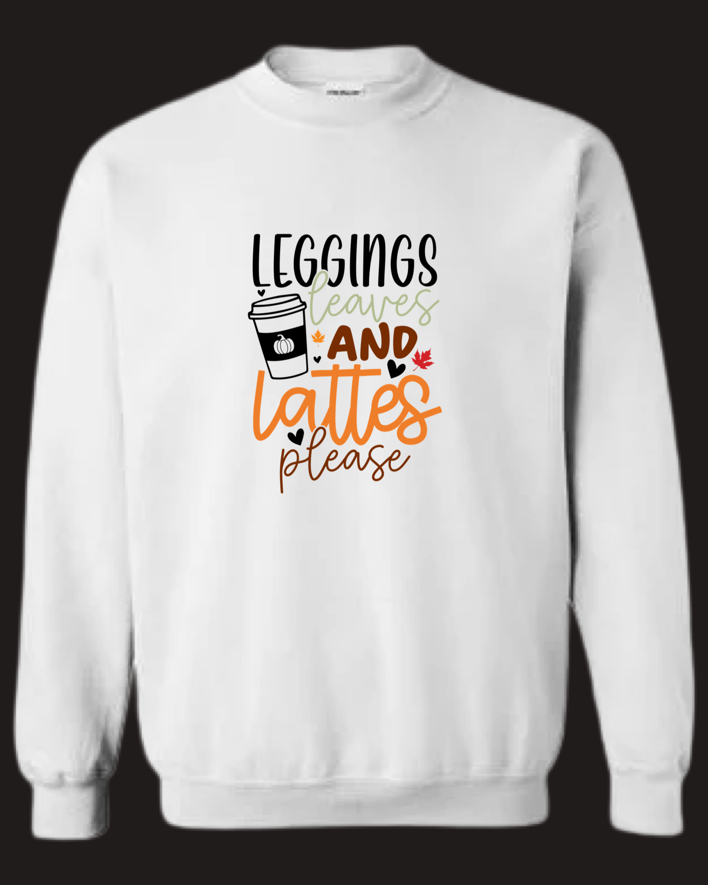 Leggings Leaves and Lattes Design Shirts