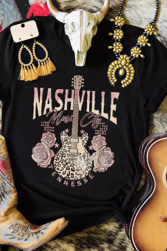 Nashville Music City Graphic T-Shirt