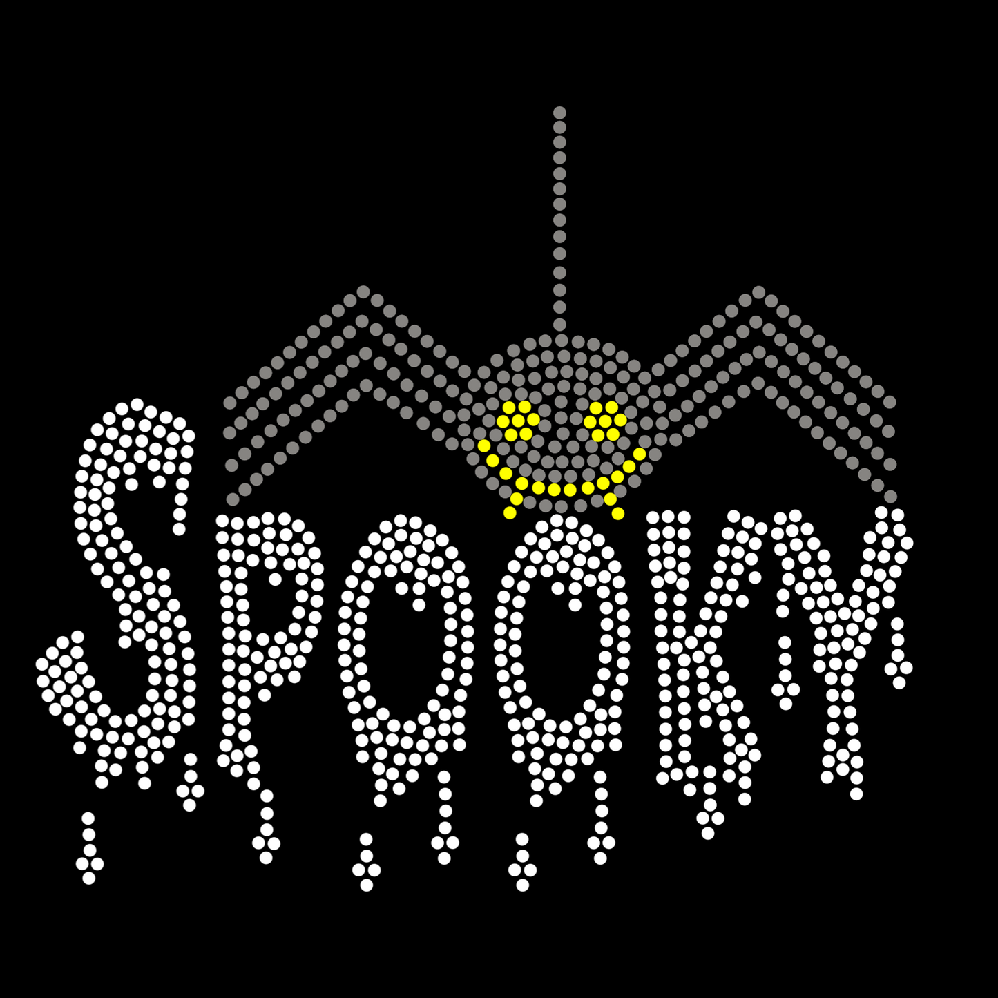 Spooky Rhinestone Womens Relaxed Short Sleeve T-Shirt