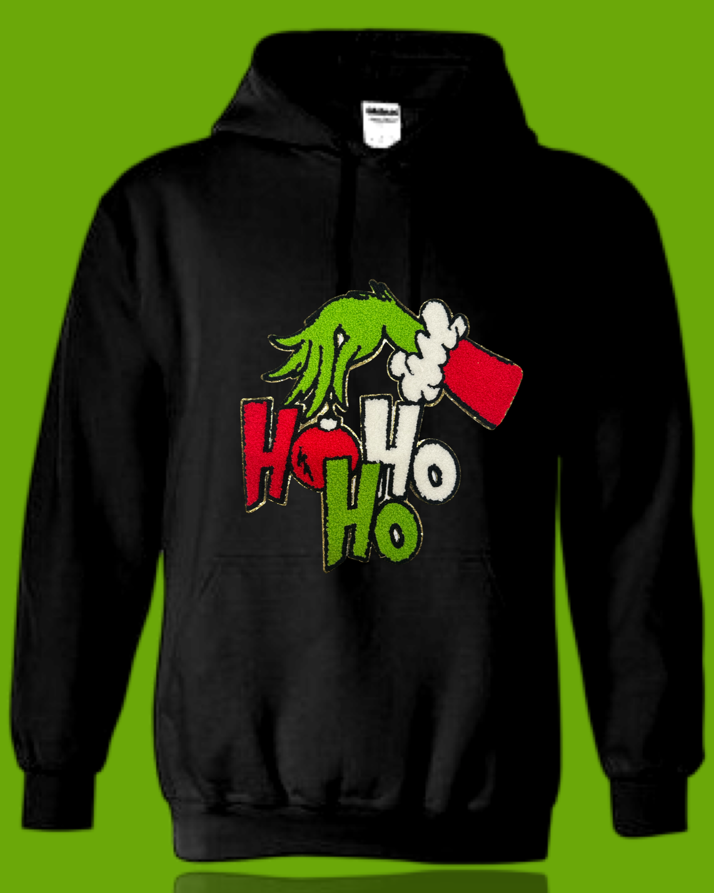 Ho Ho Ho Green Man Chenille Shirt