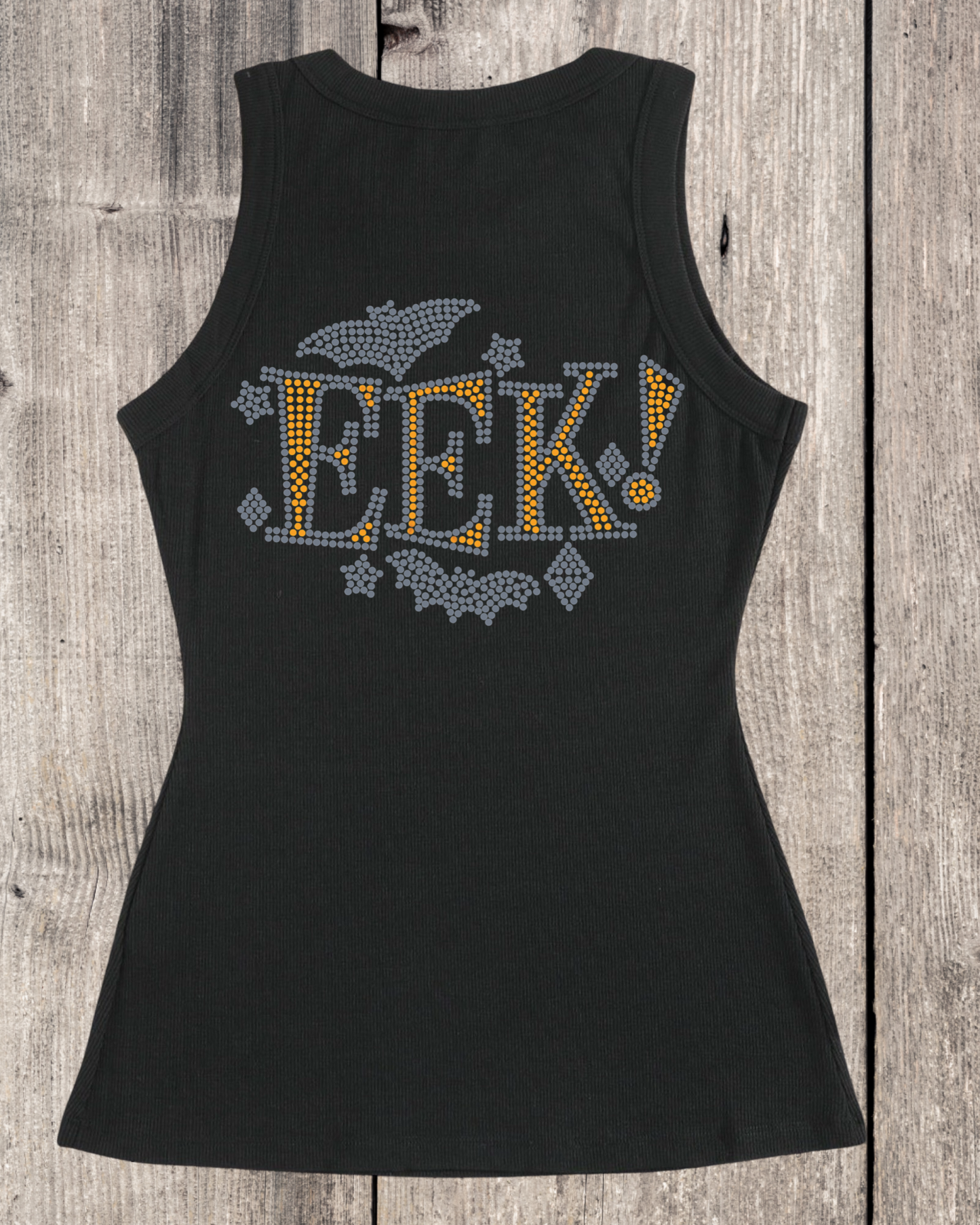 EEK Rhinestone Ribbed Tank Top