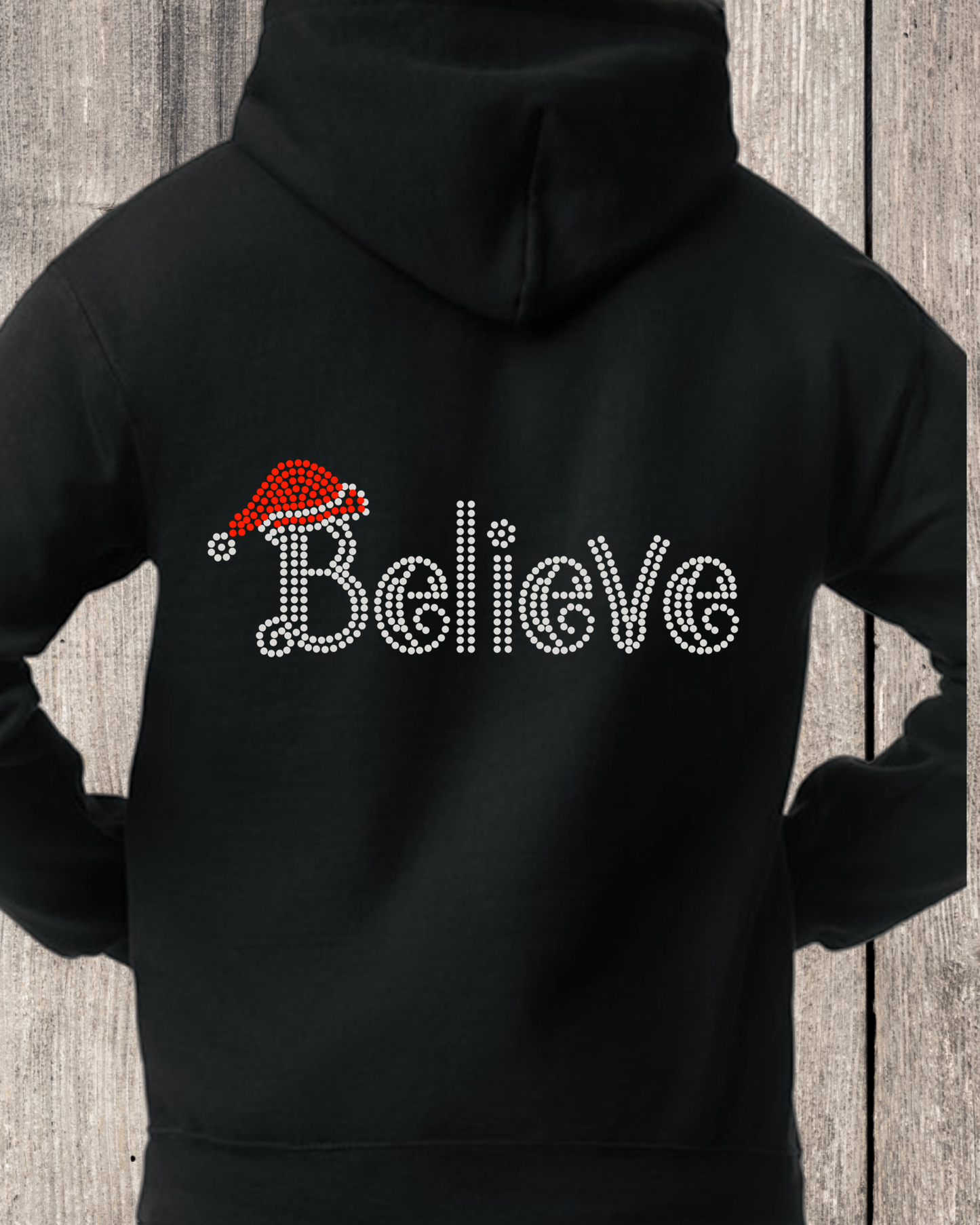 Believe Rhinestone Pullover Hoodie