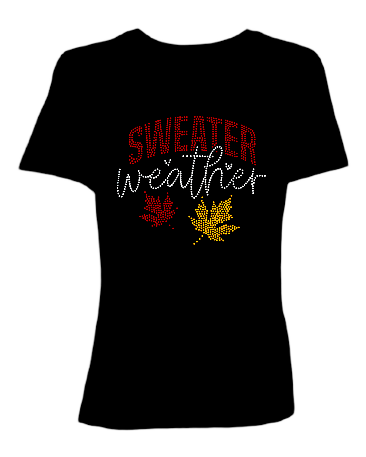 Sweater Weather Spangled Women’s Relaxed Crew Neck T-Shirt