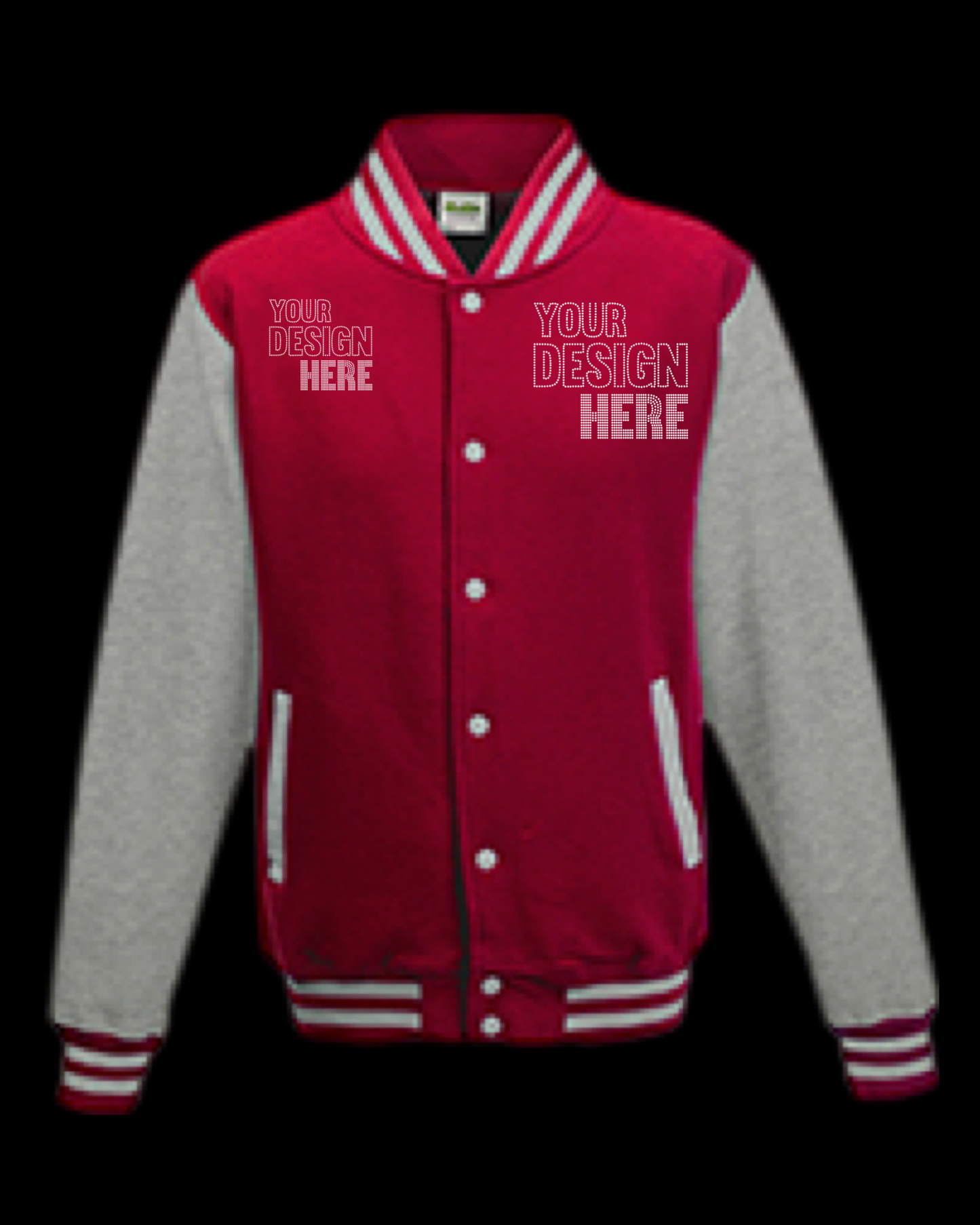 Fully Customizable Rhinestone Letterman Jacket