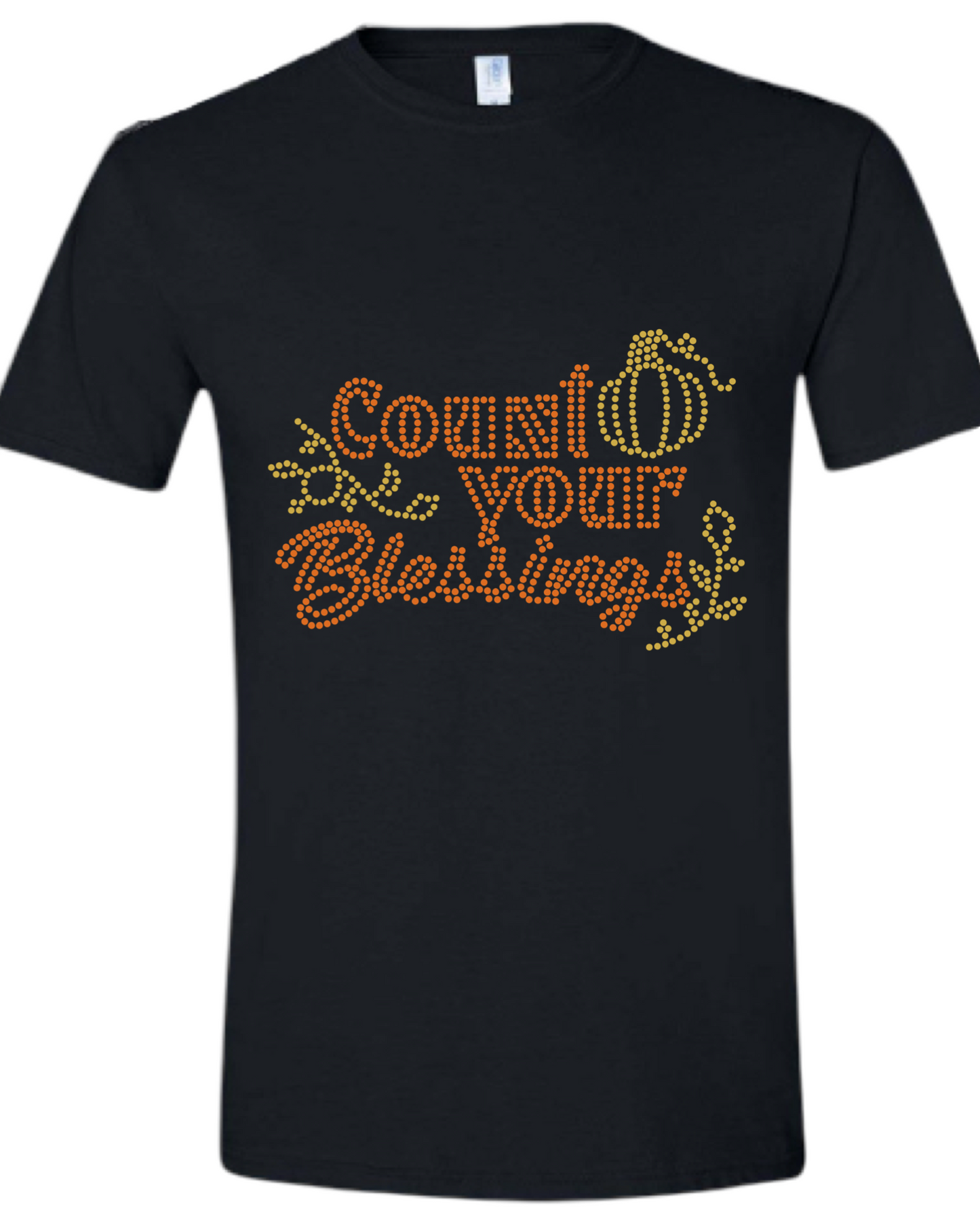 Thankful Holiday Collection Rhinestone Adult Unisex T-Shirt