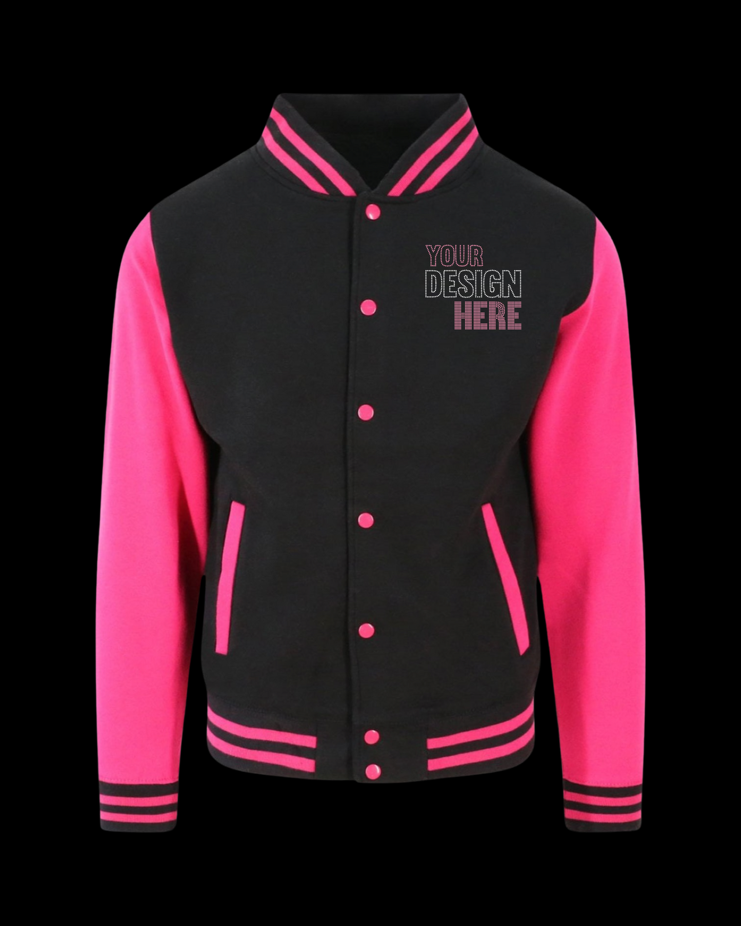 Fully Customizable Rhinestone Letterman Jacket