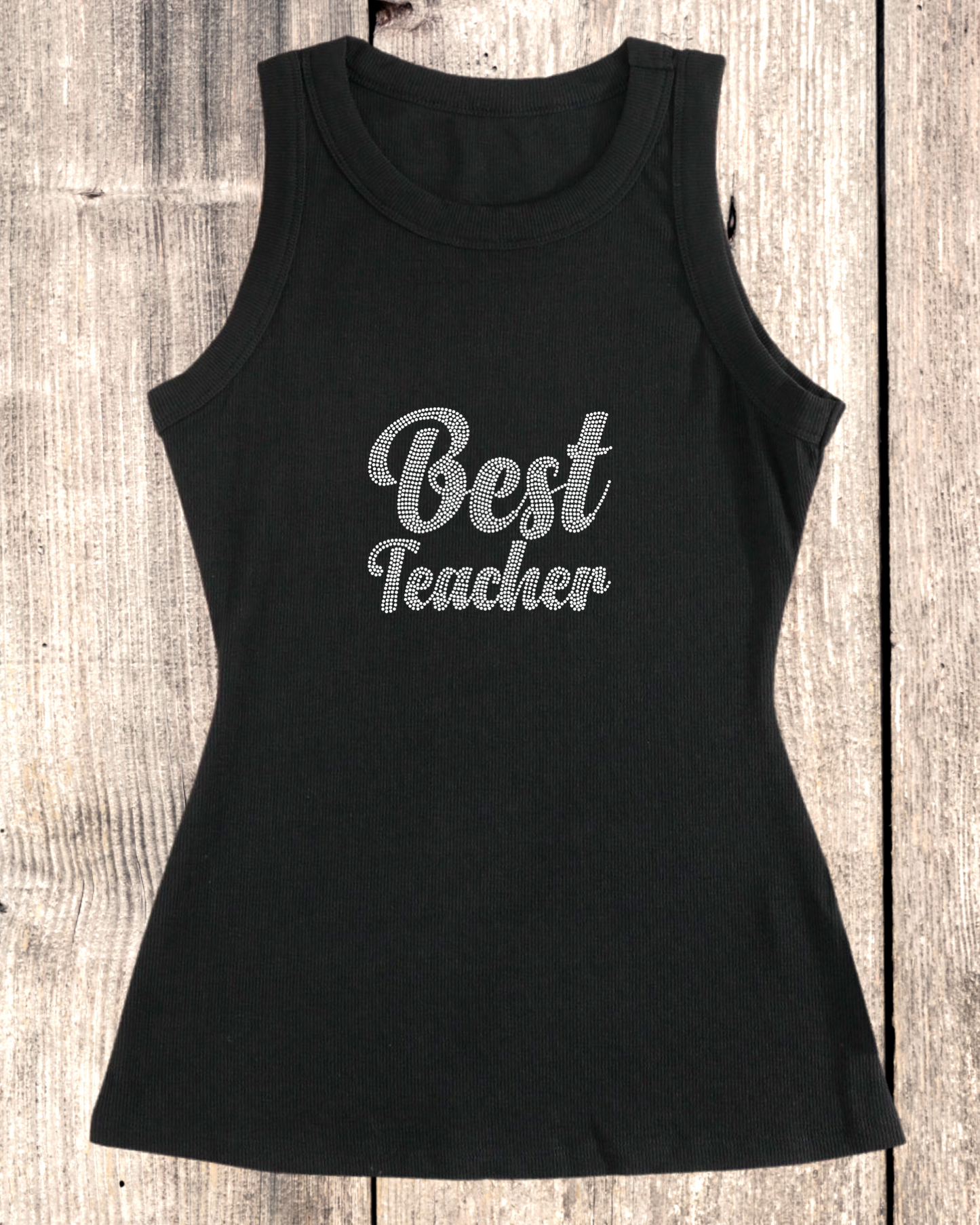 Best Teacher Ribbed Tank Top