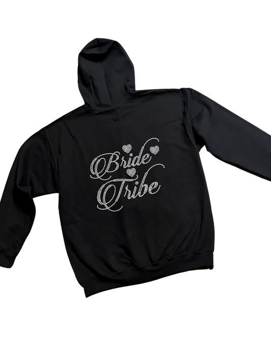 Bride Tribe Rhinestone Zip-Up Hoodie