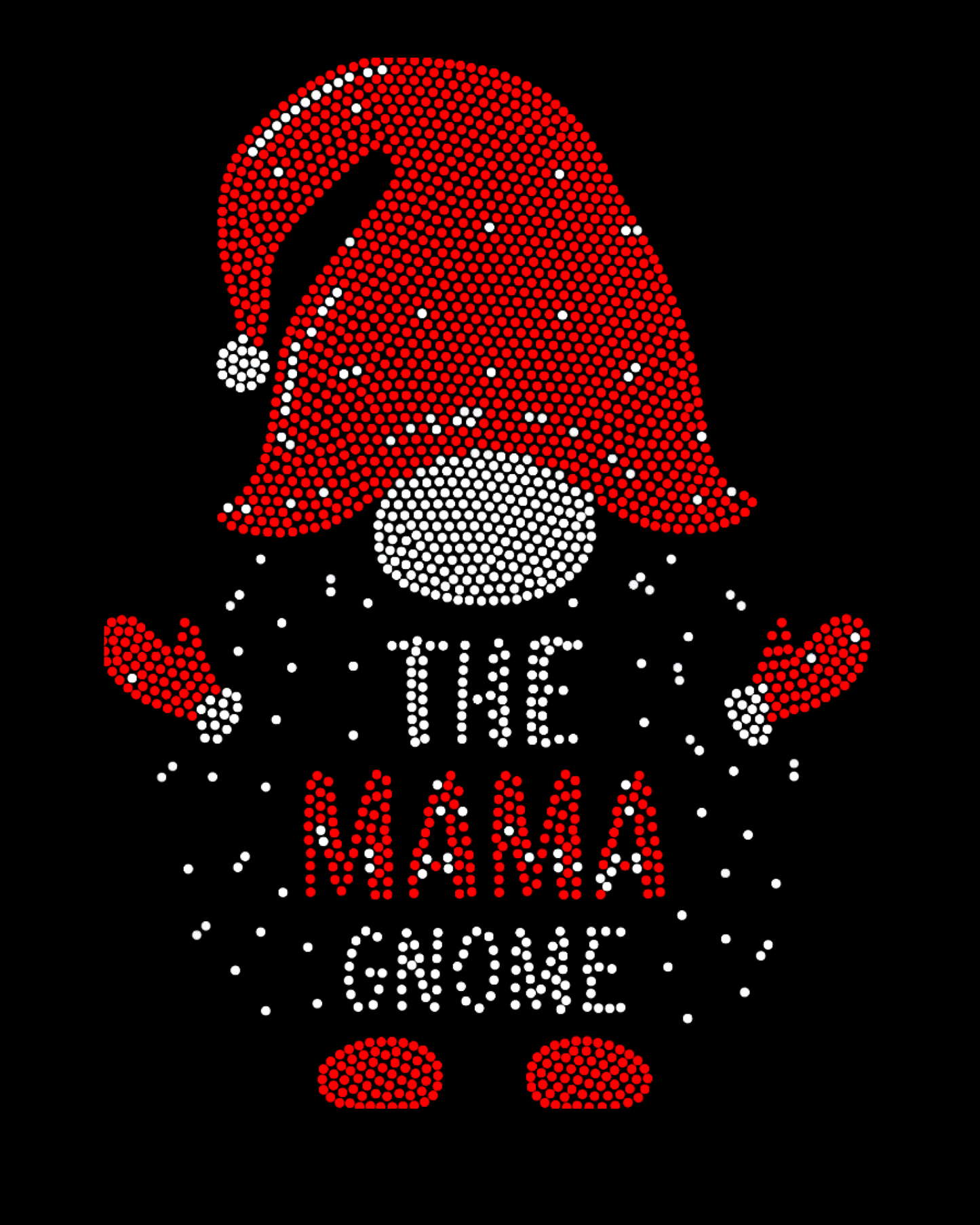 The Mama Gnome Holiday Spangled Women’s Relaxed Crew Neck T-Shirt