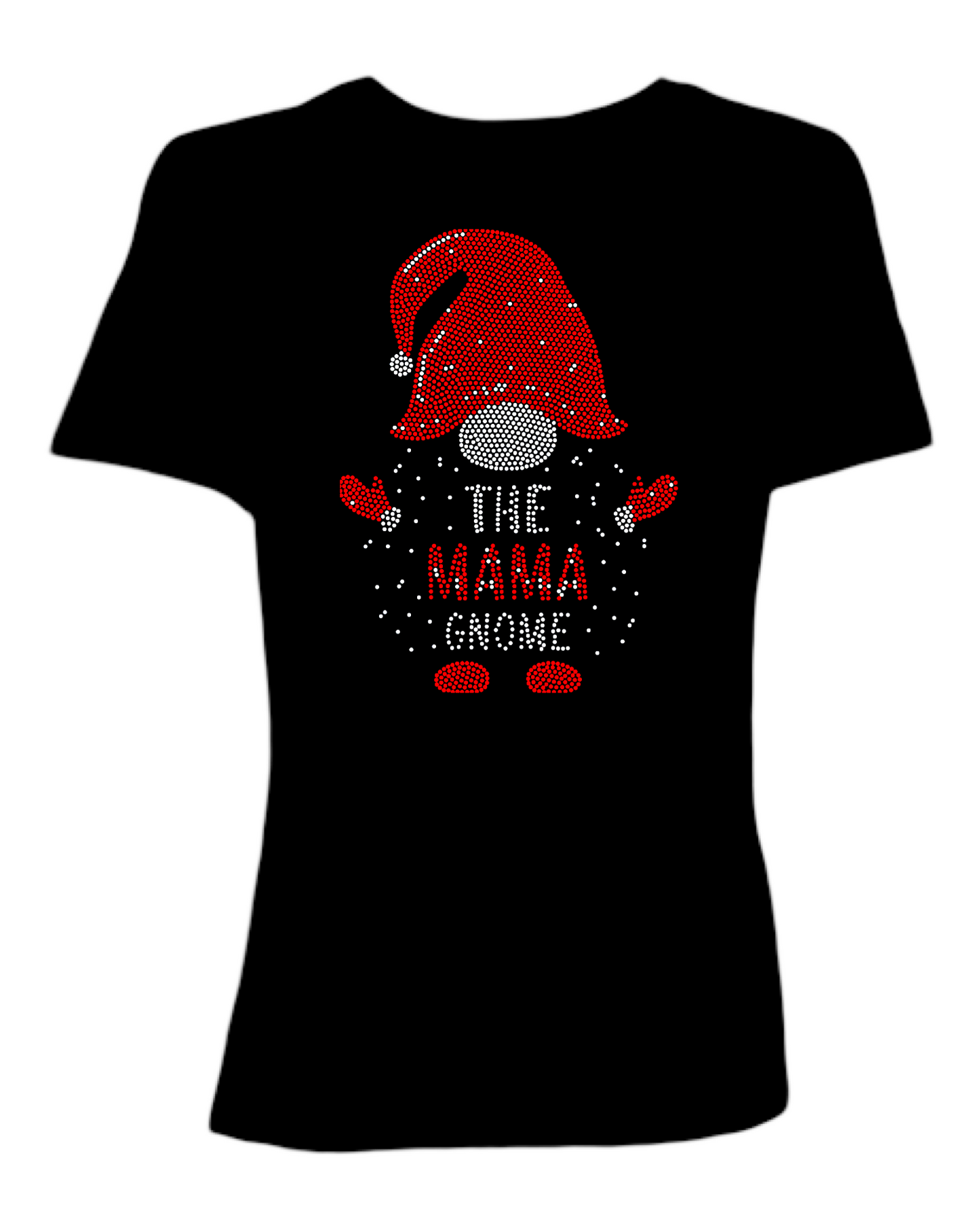 The Mama Gnome Holiday Spangled Women’s Relaxed Crew Neck T-Shirt