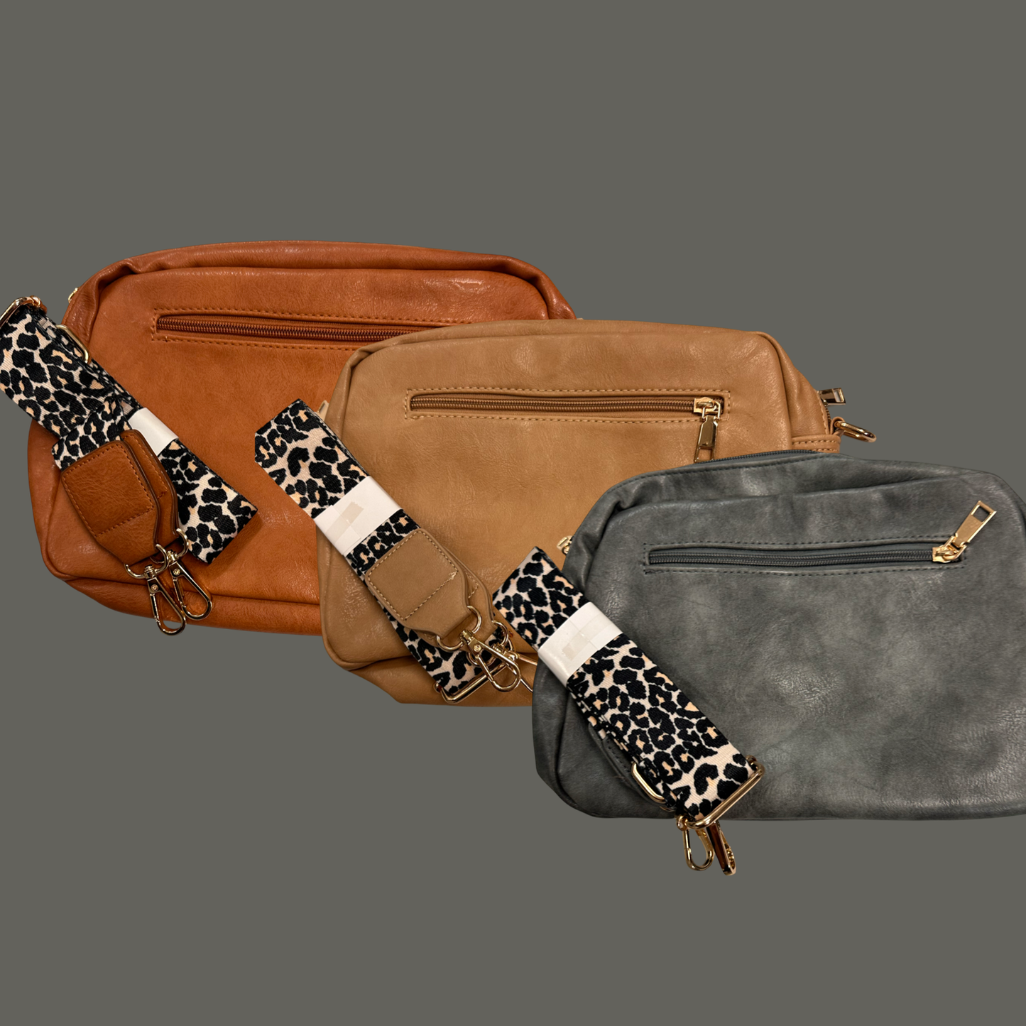 Brecklynn Crossbody Leopard Strap Handbags