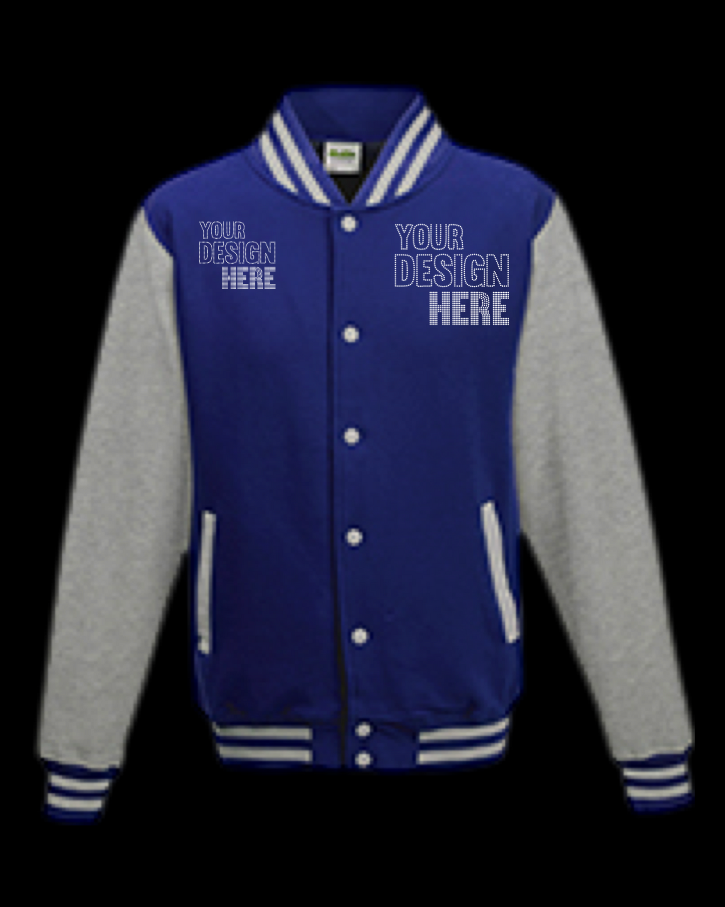 Fully Customizable Rhinestone Letterman Jacket