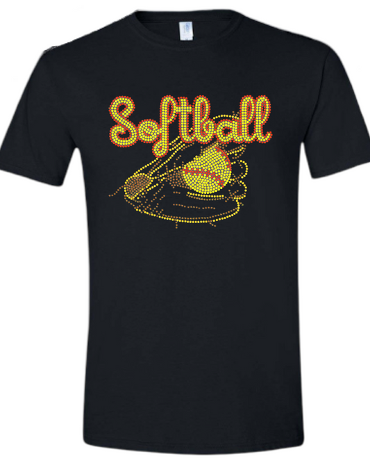 Softball Rhinestone Unisex T-Shirt