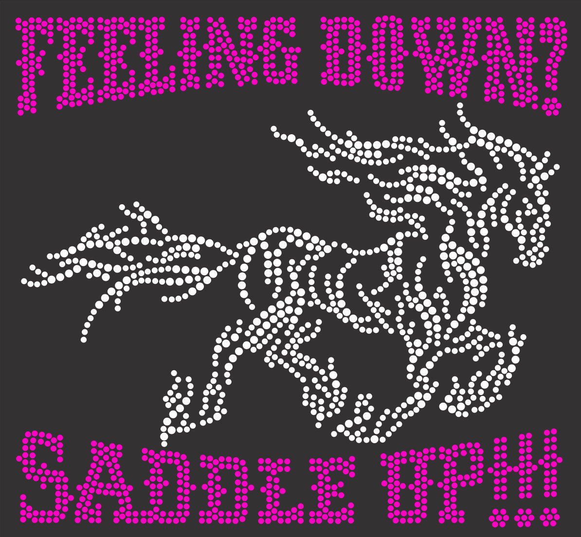 Feeling Down Saddle Up Rhinestone Ribbed Tank Top