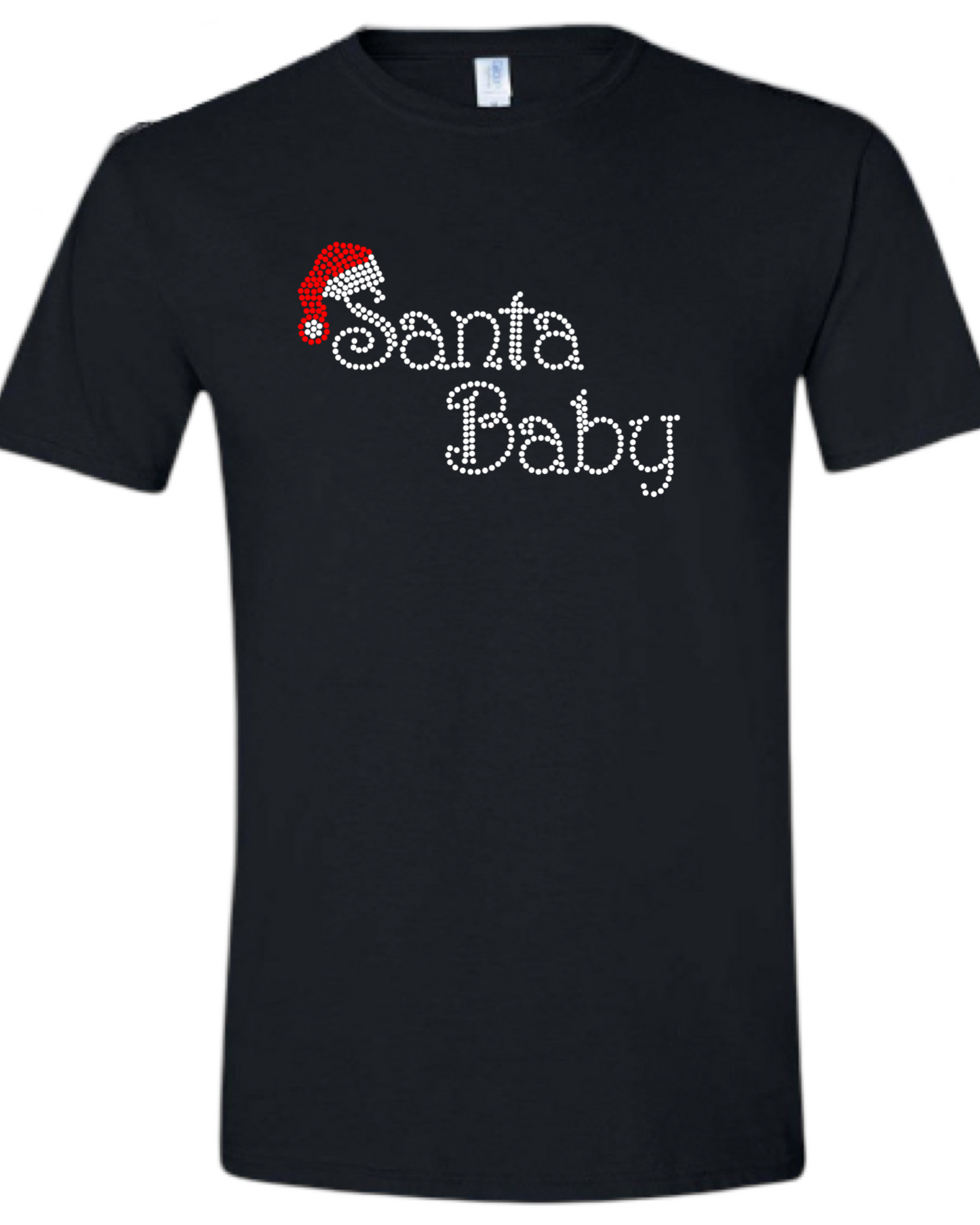 Santa Baby Rhinestone Adult Unisex T-Shirt