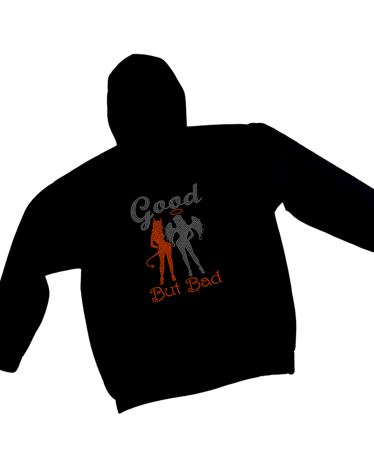 Good But Bad Rhinestone Zip-Up Hoodie