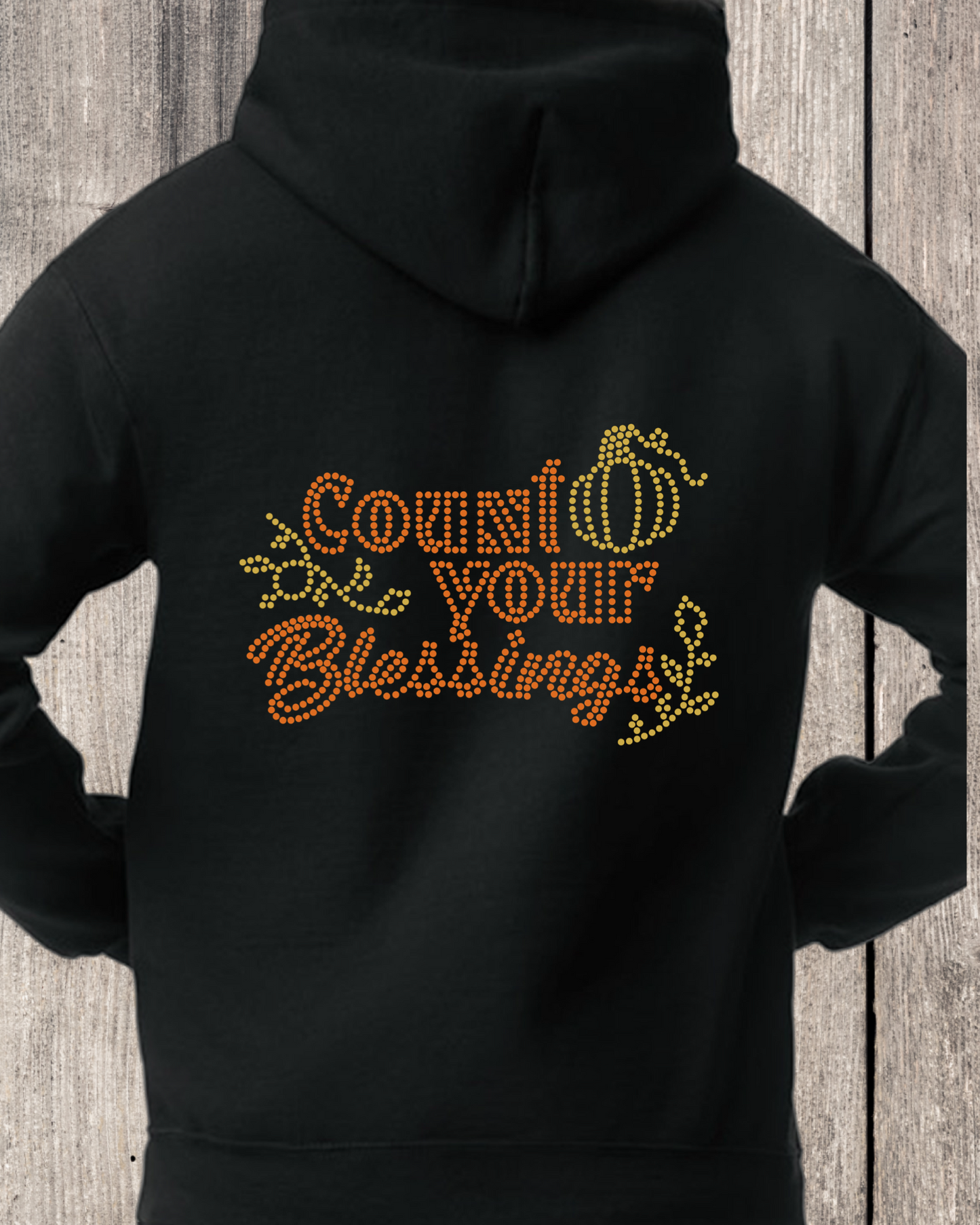 Thankful Holiday Collection Rhinestone Pullover Hoodie