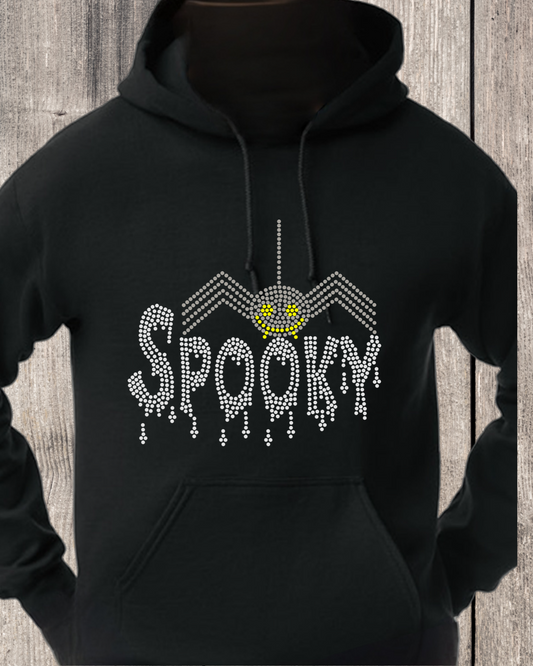 Spooky Rhinestone Pullover Hoodie