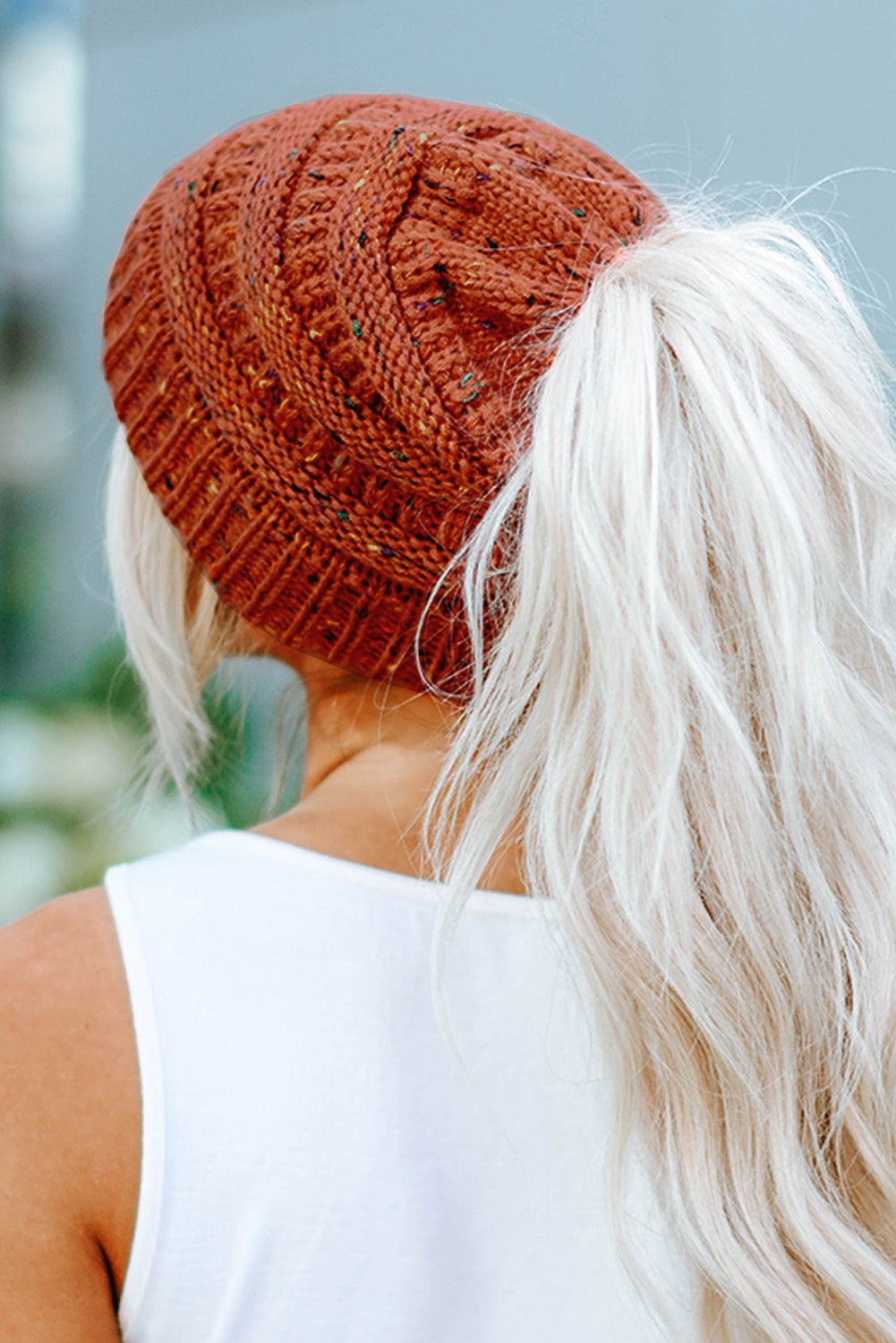 Knitted Ponytail Beanie