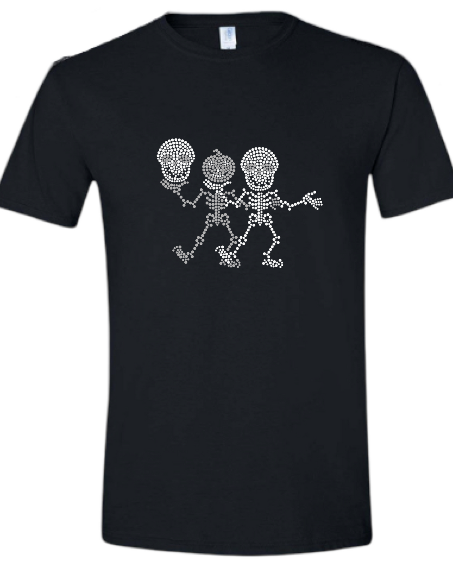 Double Skeleton Around Rhinestone Unisex T-Shirt