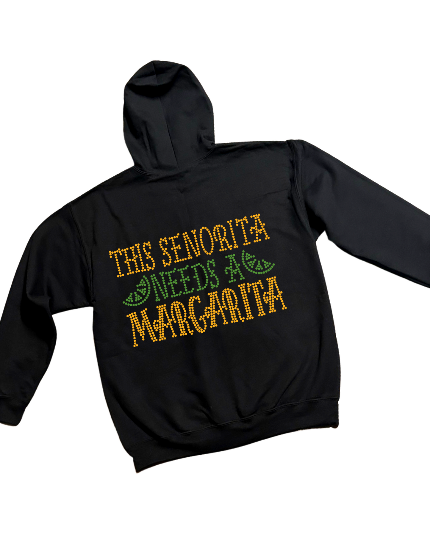 This Senorita Needs A Margarita Rhinestone Zip-Up Hoodie