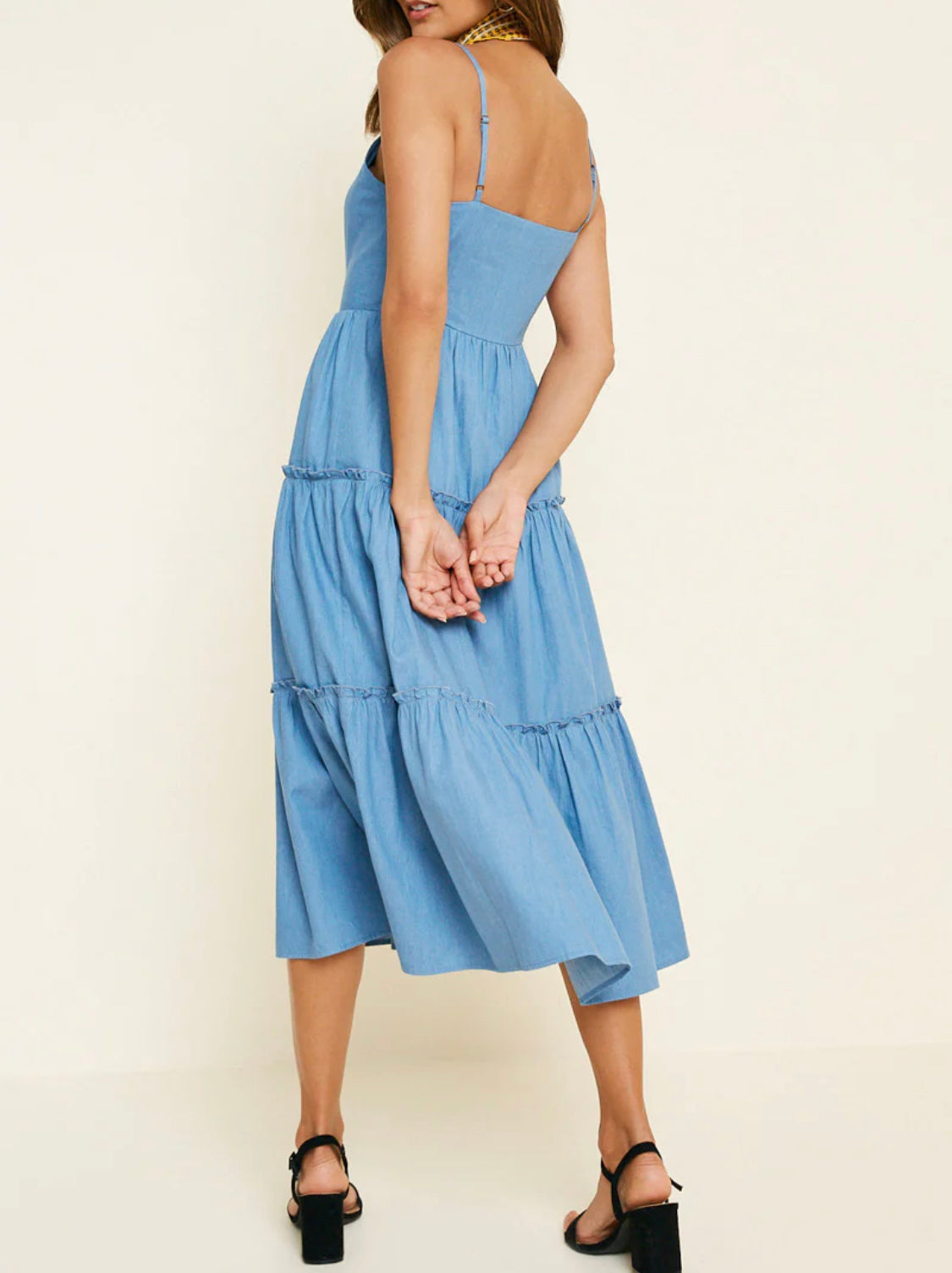 Hayden Los Angeles Mom & Me - Denim Tier Button-Down Dresses