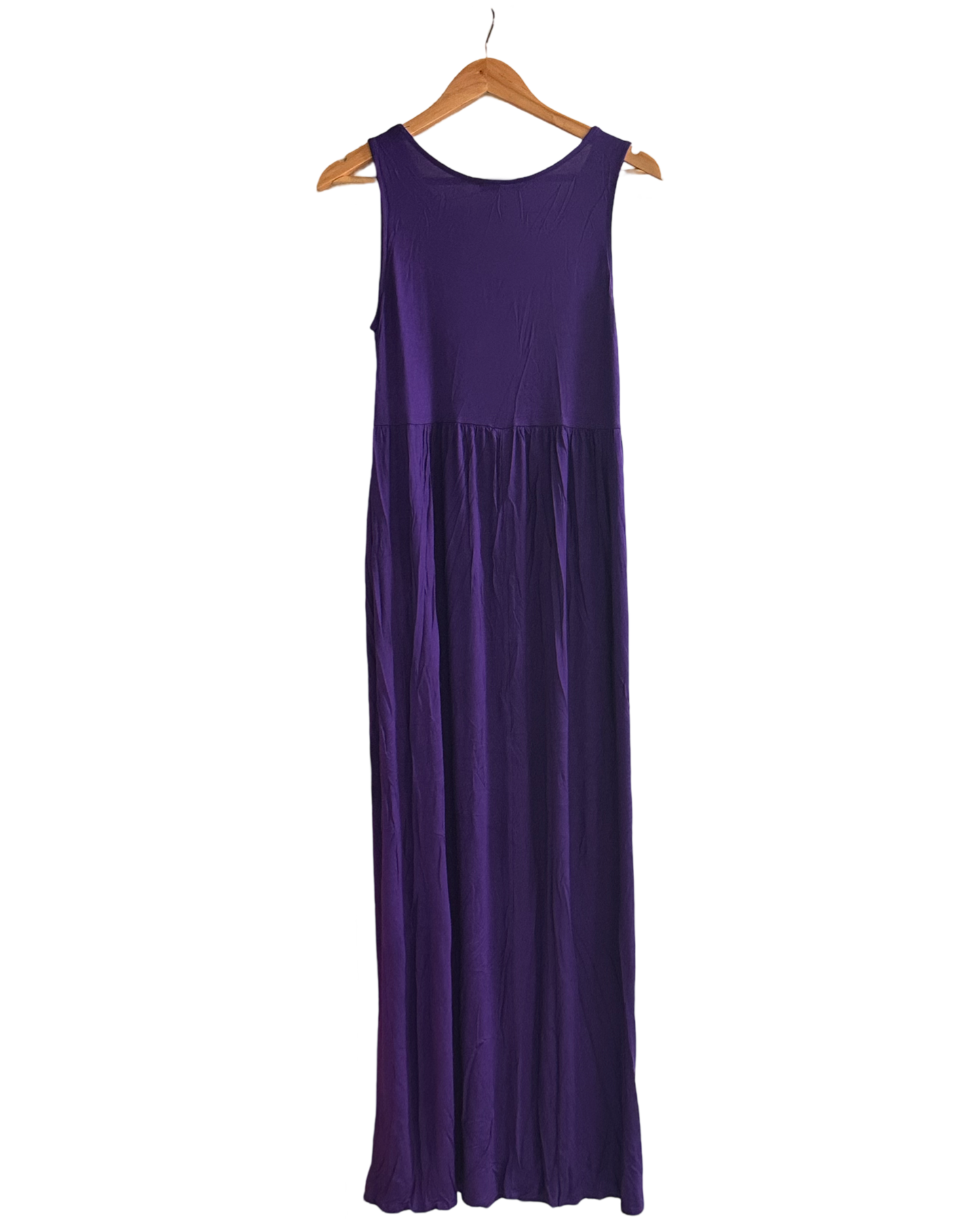 Shop Basic USA Sleeveless Empire Waist Maxi Dress With Pockets