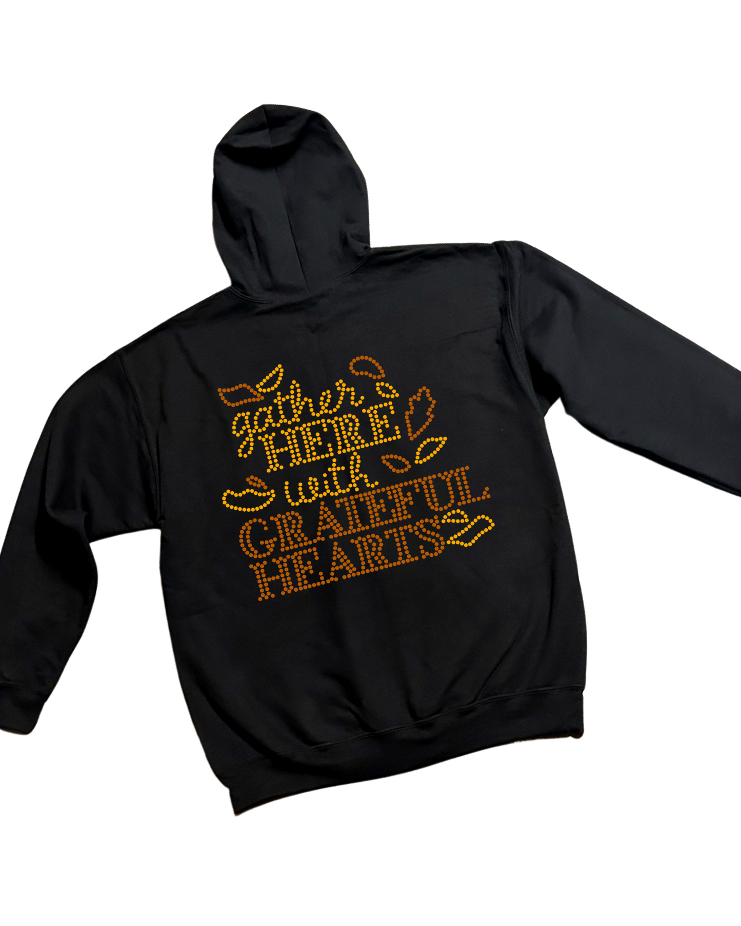 Thankful Holiday Collection Rhinestone Zip-Up Hoodie