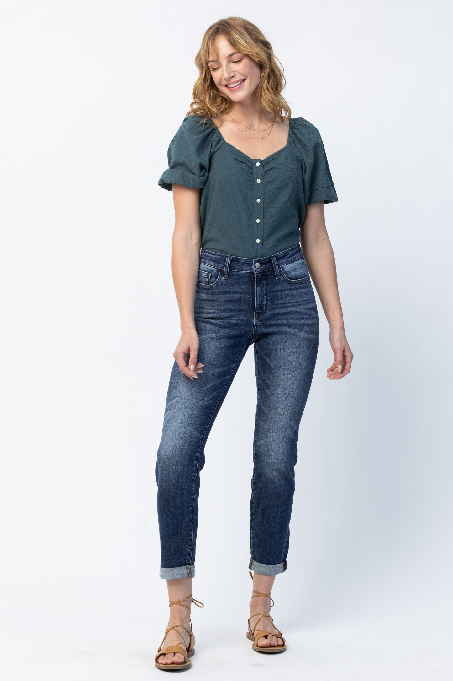 Judy Blue Cuffed Slim Jeans