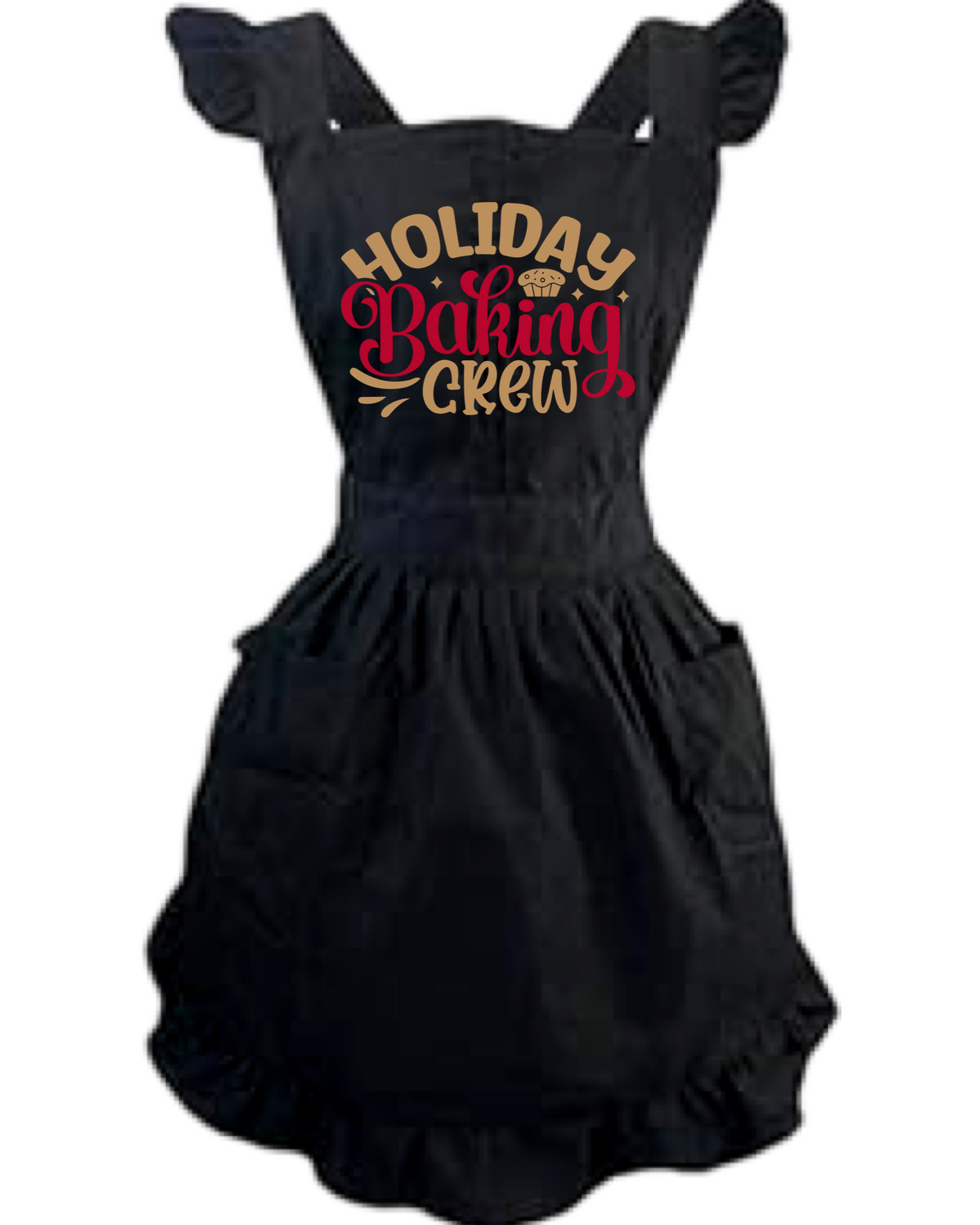 Holiday Baking Crew Retro Ruffle Apron