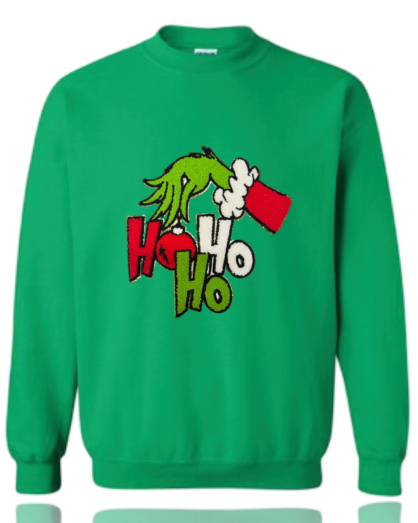 Ho Ho Ho Green Man Chenille Shirt