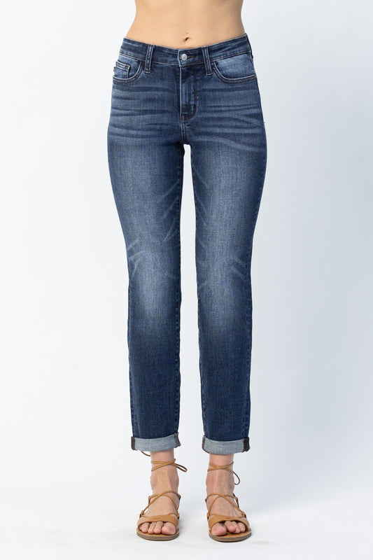 Judy Blue Cuffed Slim Jeans