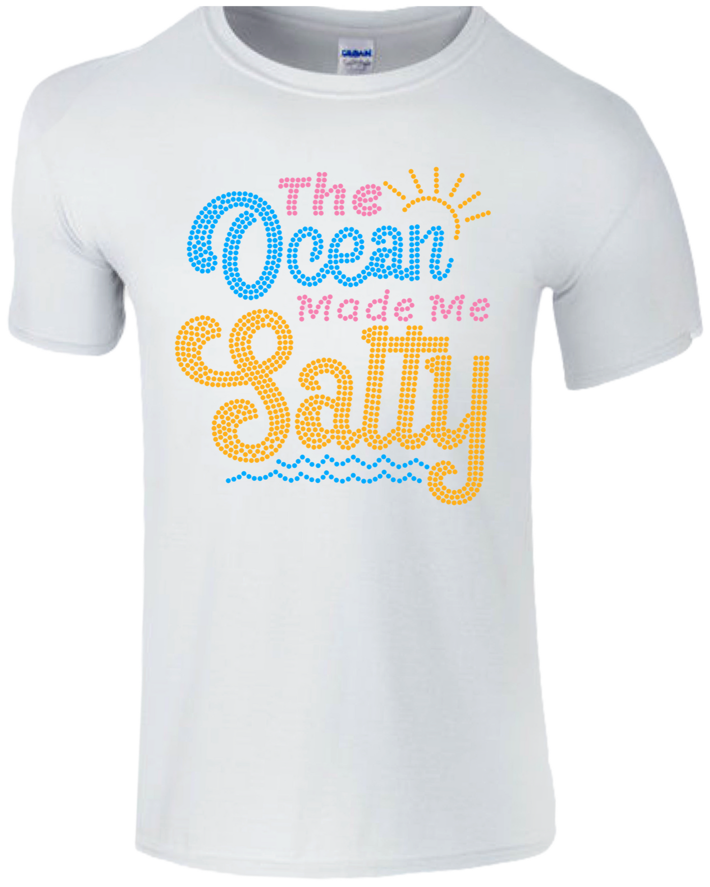 The Ocean Made Me Salty Rhinestone Unisex T-Shirt