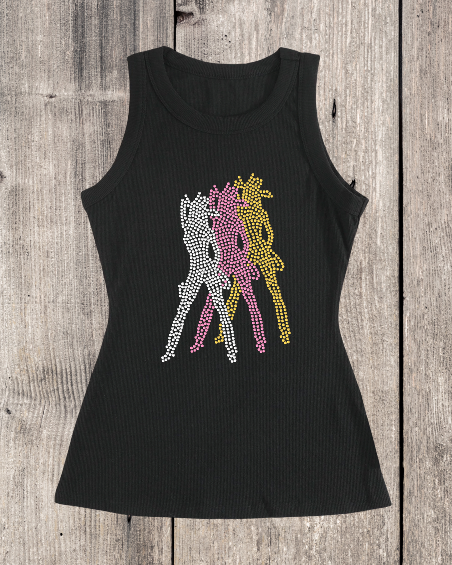 Three Cowgirls Rhinestone Sleeveless Top