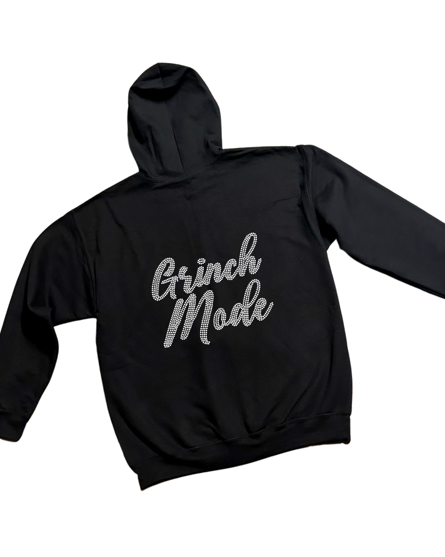 Grinch Mode Rhinestone Zip-Up Hoodie