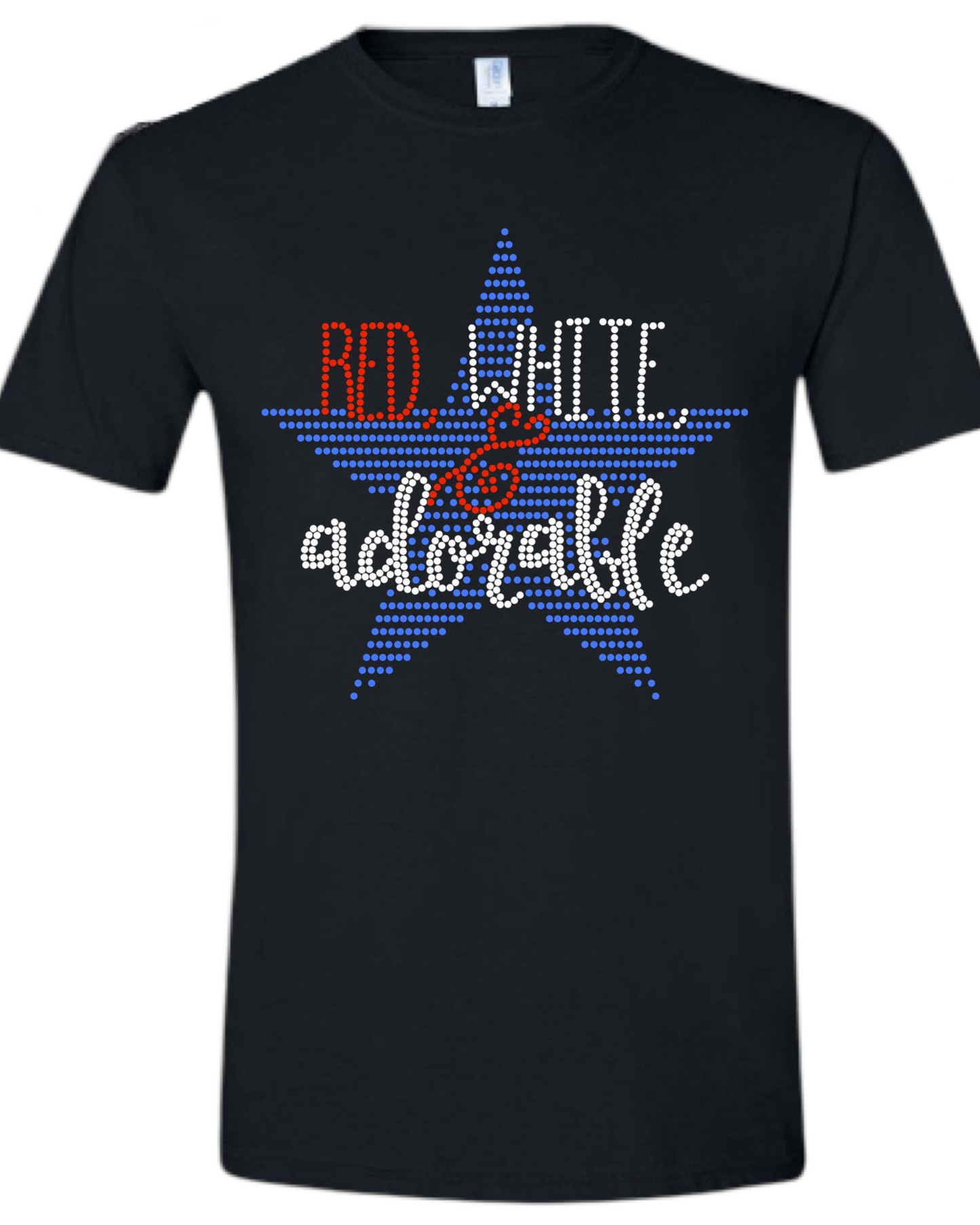 Red, White & Adorable Rhinestone Adult Unisex T-Shirt