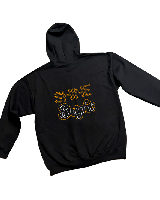 Shine Bright Rhinestone Zip-Up Hoodie