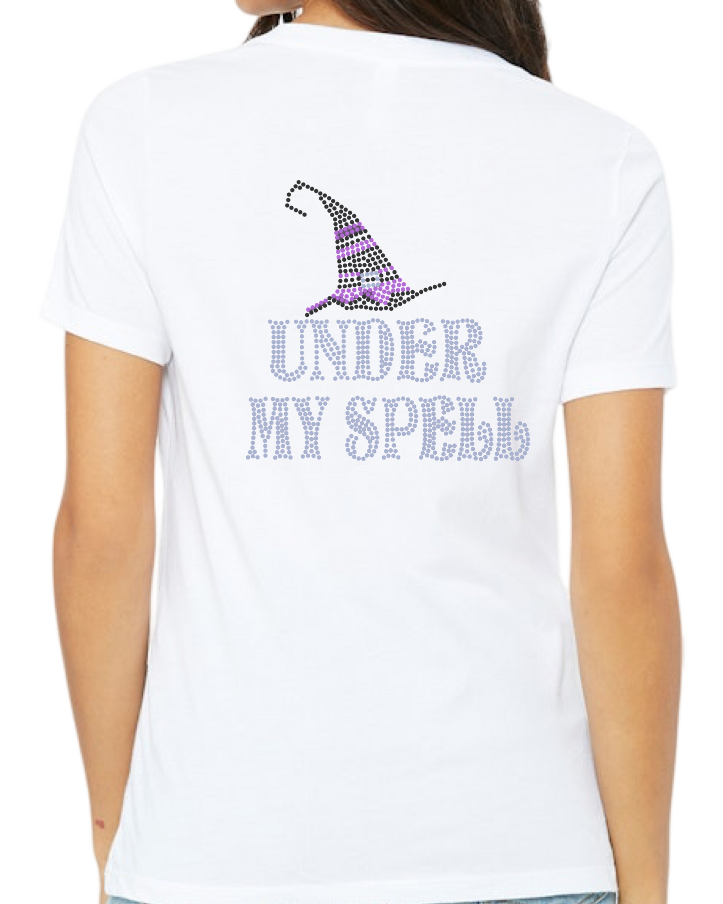 Under My Spell Rhinestone Womens Relaxed T-Shirt