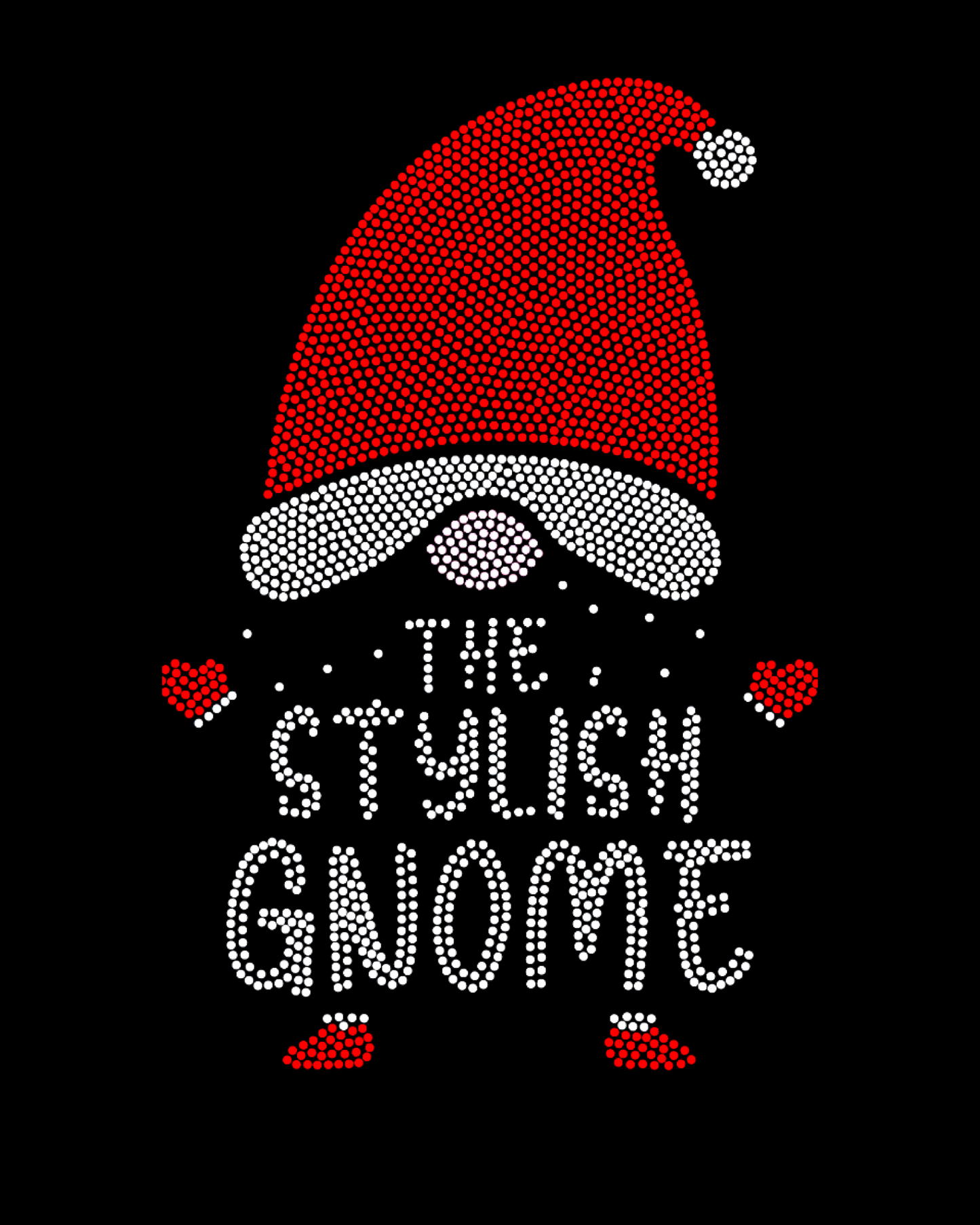 The Stylish Gnome Holiday Spangled Women’s Relaxed Crew Neck T-Shirt