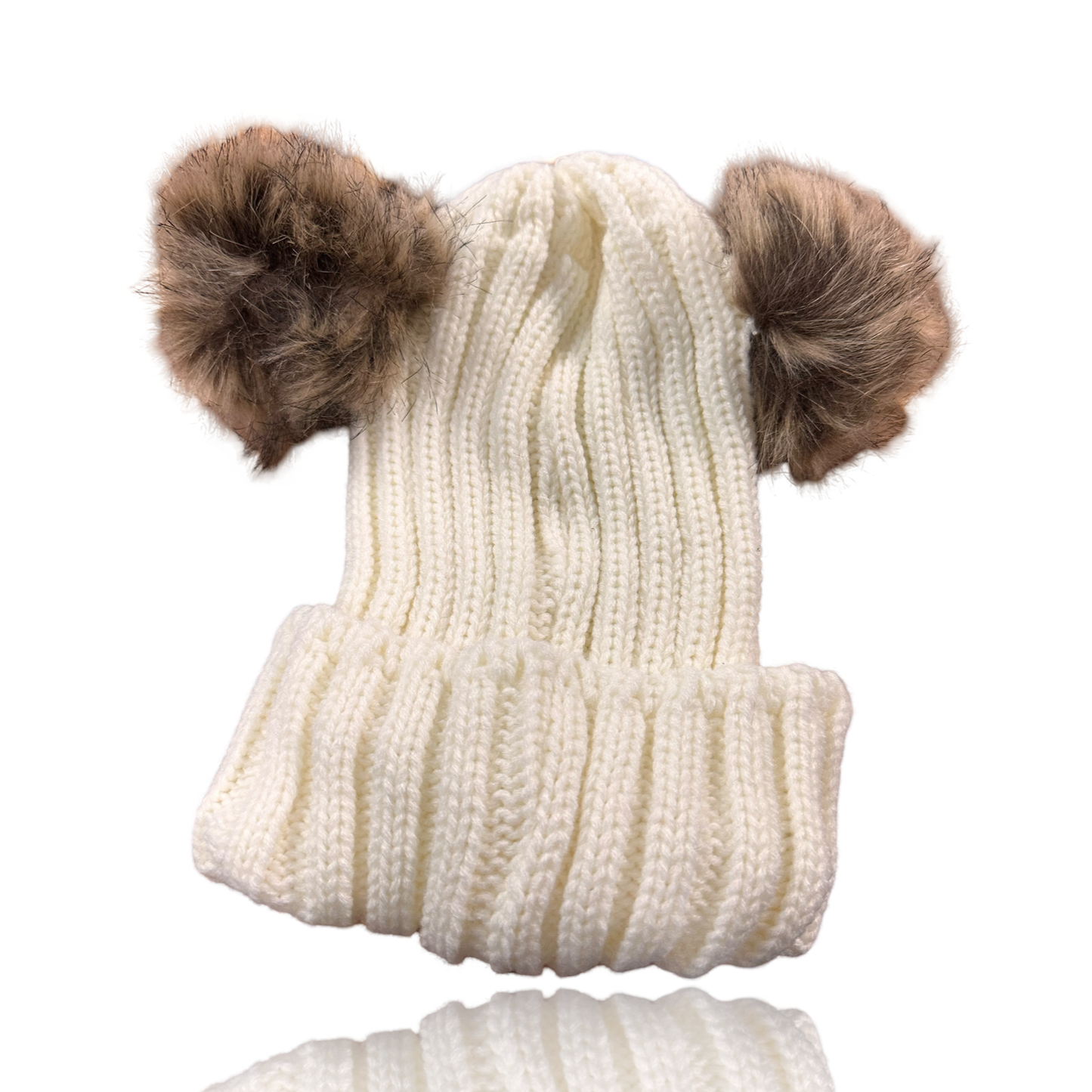 Winter Pom Pom Knitted Beanie Hat