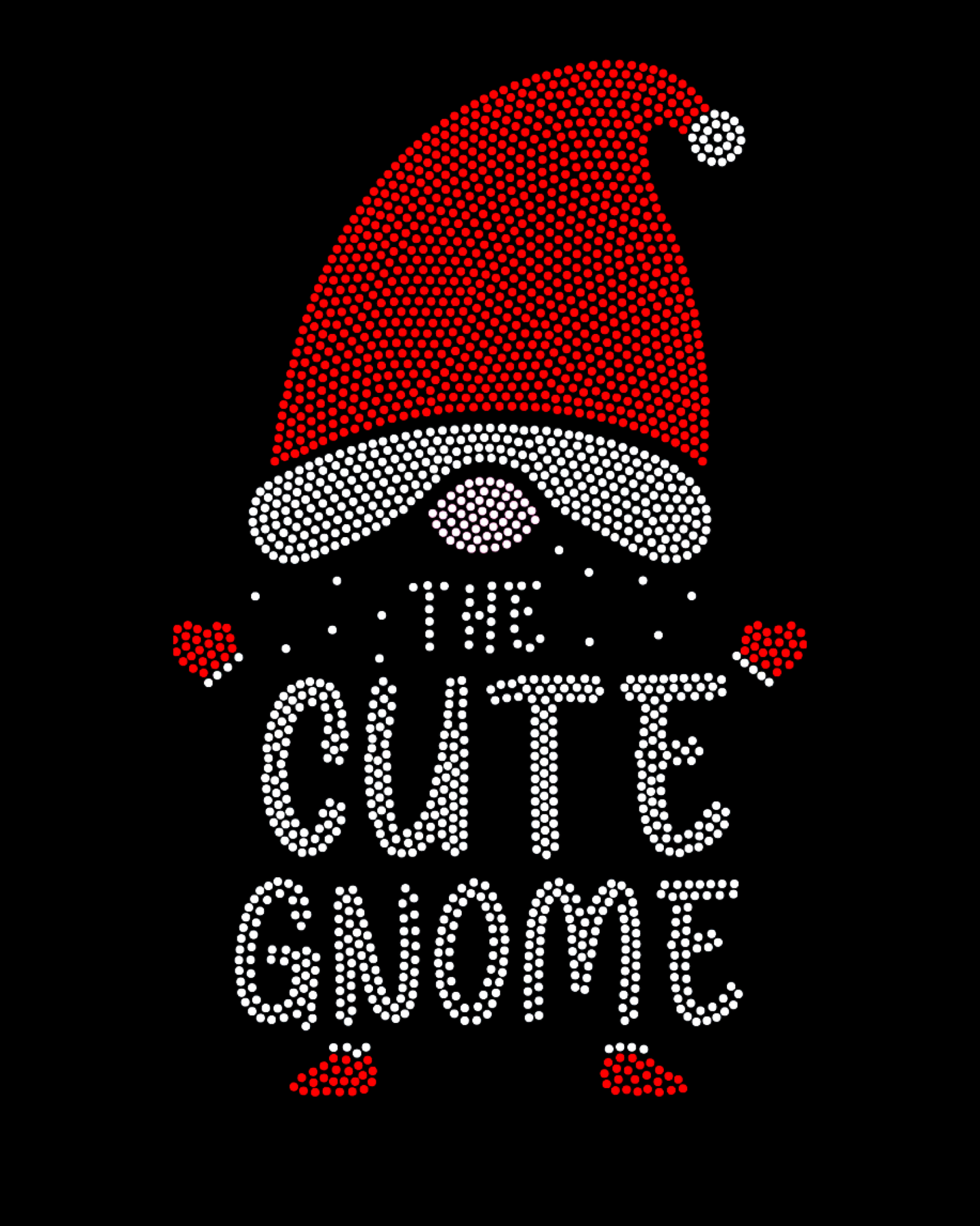 The Cute Gnome Holiday Spangled Women’s Relaxed Crew Neck T-Shirt